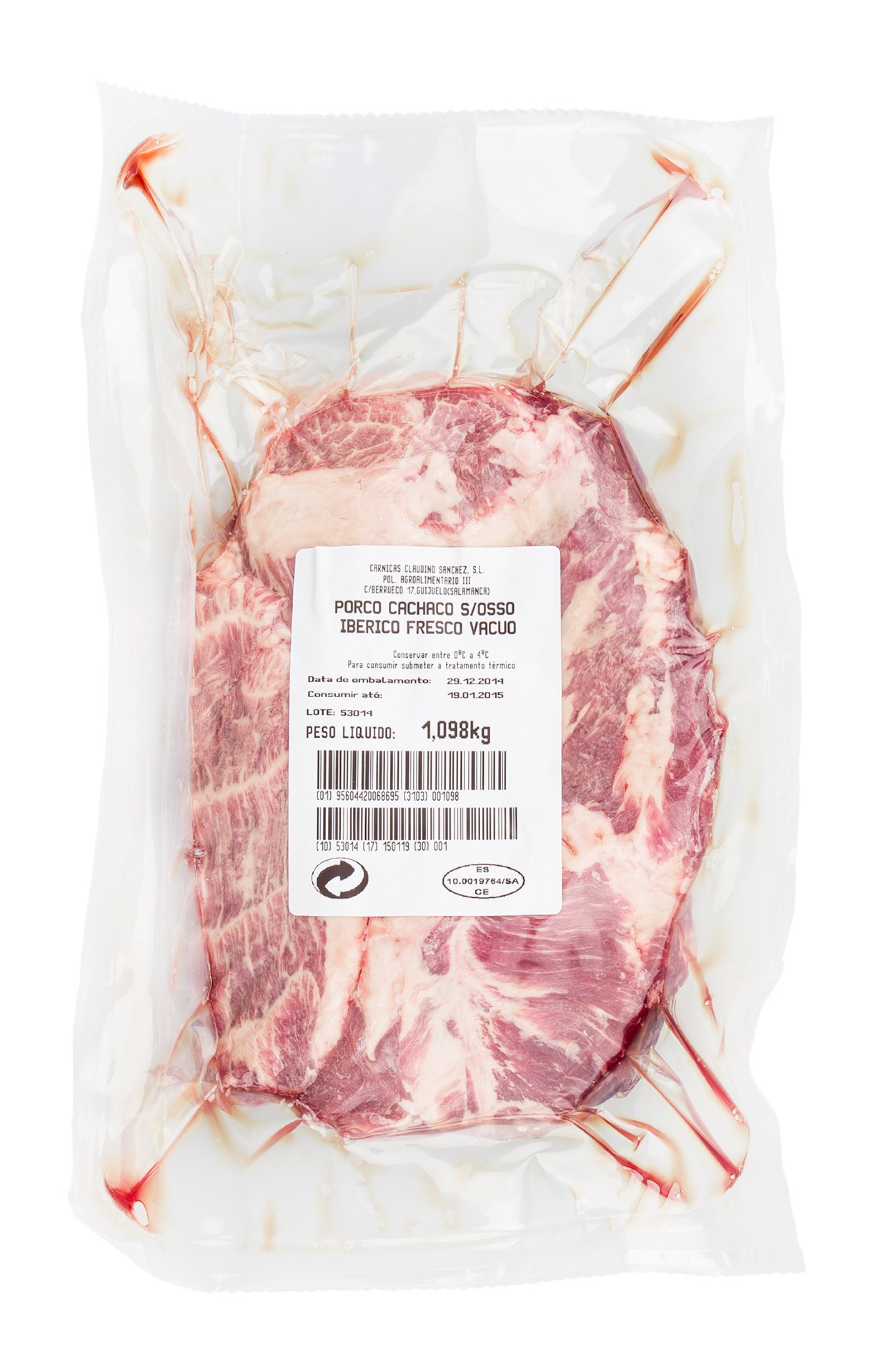 Porco Cachaço s/ Osso Ibérico Fresco Vácuo Porco Cachaço s/ Osso Ibérico Fresco Vácuo