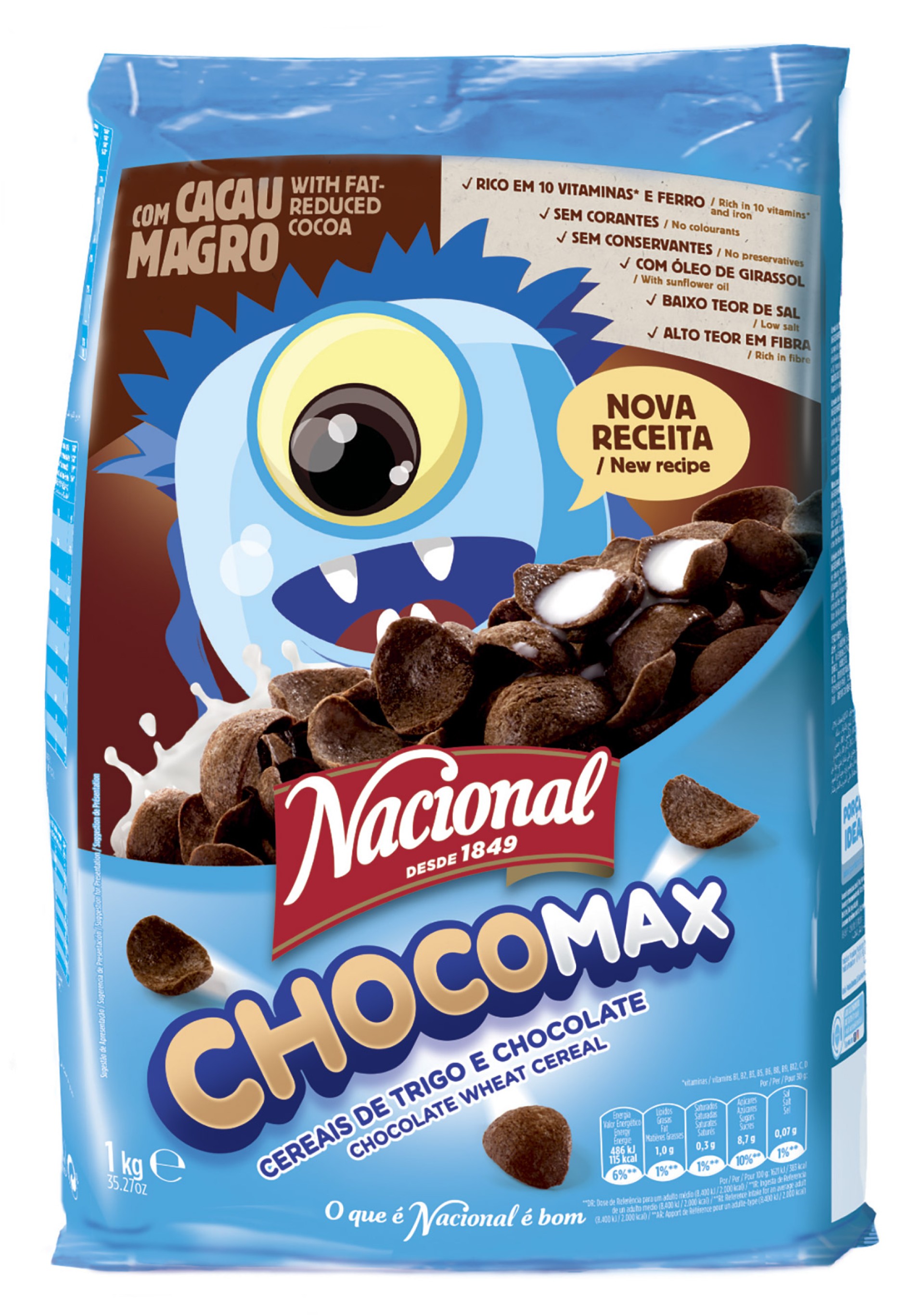 Cereais Trigo/Chocolate Chocomax 8x1 kg Cereais Trigo/Chocolate Chocomax 8x1 kg