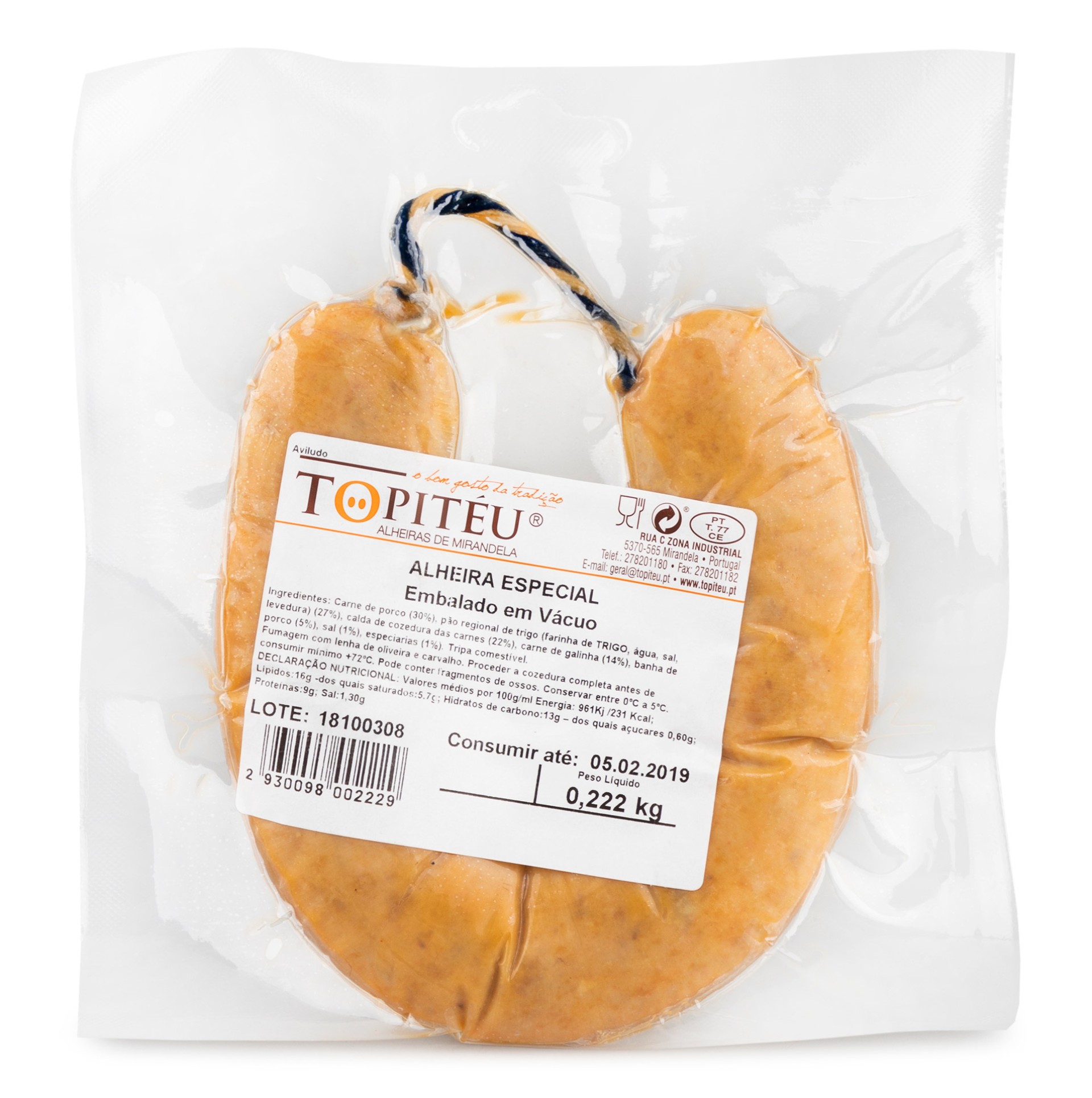 Alheira Especial Topit�u V�cuo