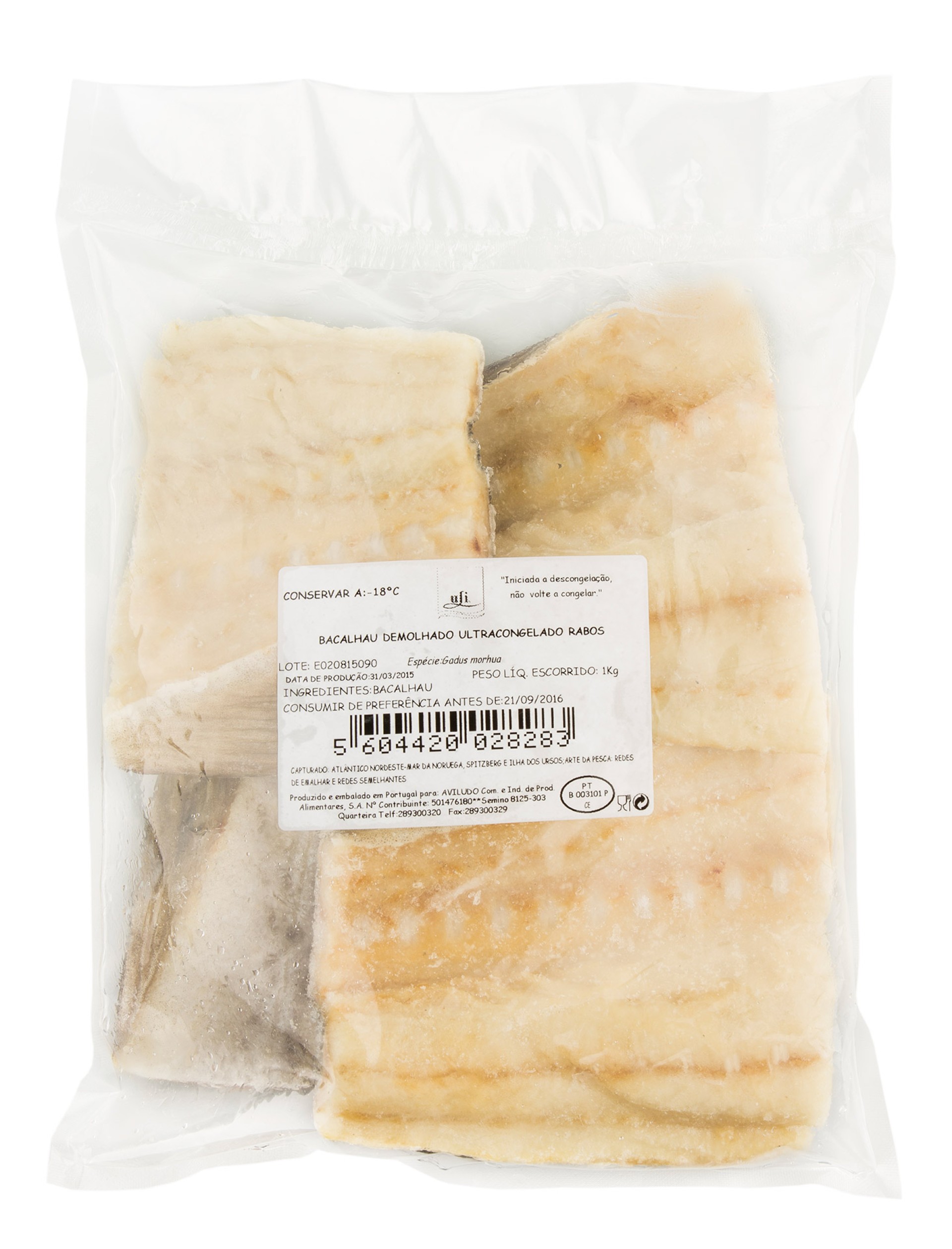 Bacalhau Demolhado Rabos Congelados Uli 5x1 kg
