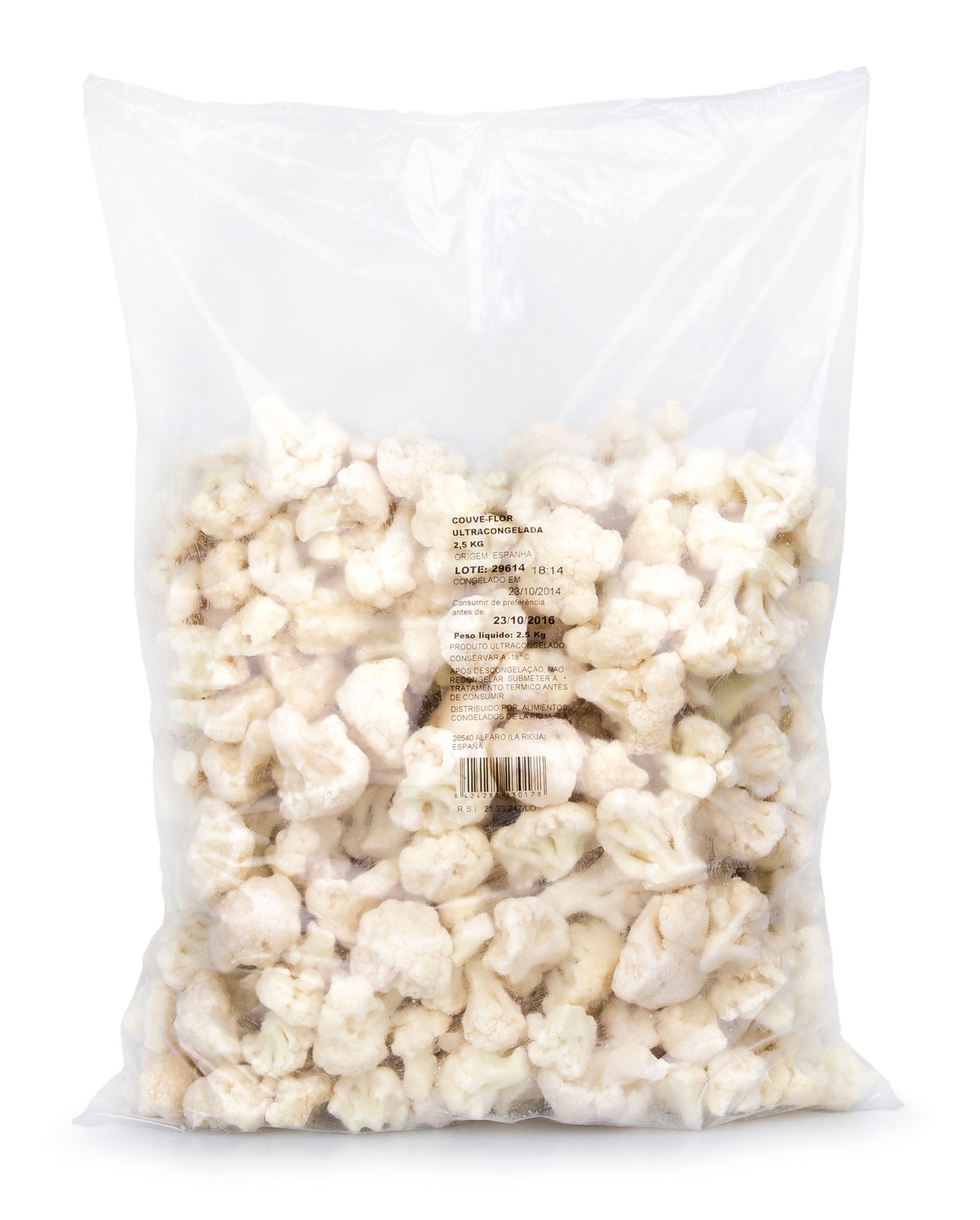 Couve Flor Saco Neutro Congelada 4x2,5 kg Couve Flor Saco Neutro Congelada 4x2,5 kg
