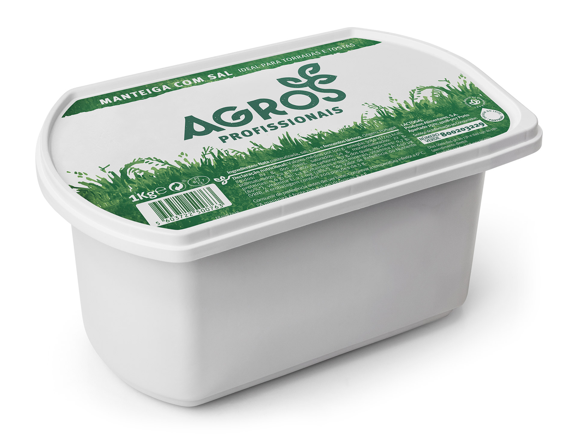 Manteiga c/ Sal Agros 6x1 kg Manteiga c/ Sal Agros 6x1 kg
