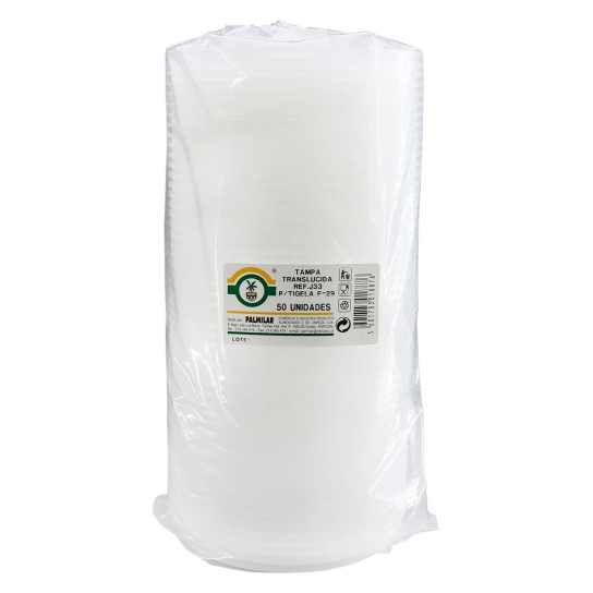 Tampa p/ Tigela Sopa Plstico 350 ml Emb. 50 Un