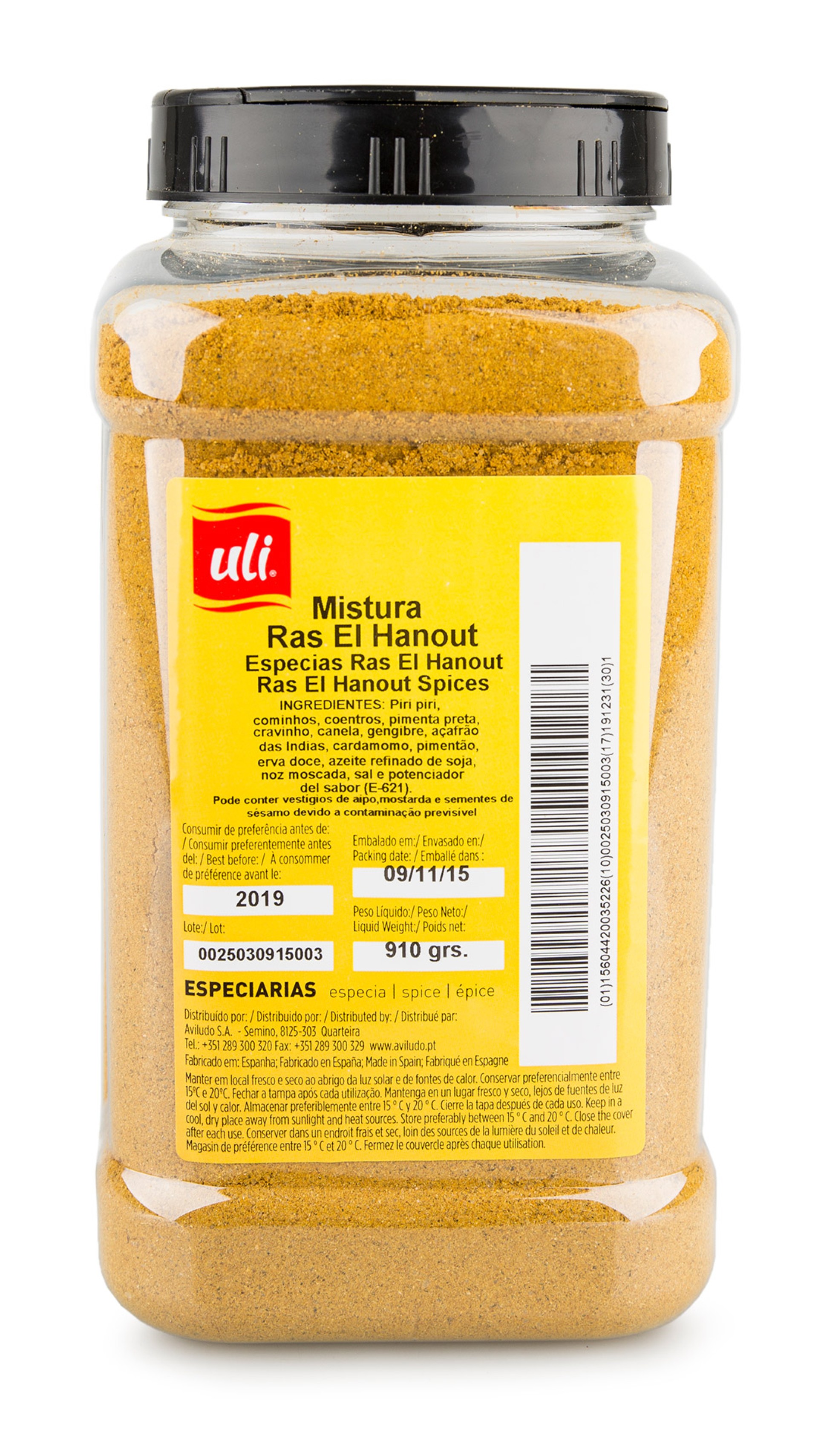 Especiarias Ras El Hanout Uli Pet 910 g Especiarias Ras El Hanout Uli Pet 910 g