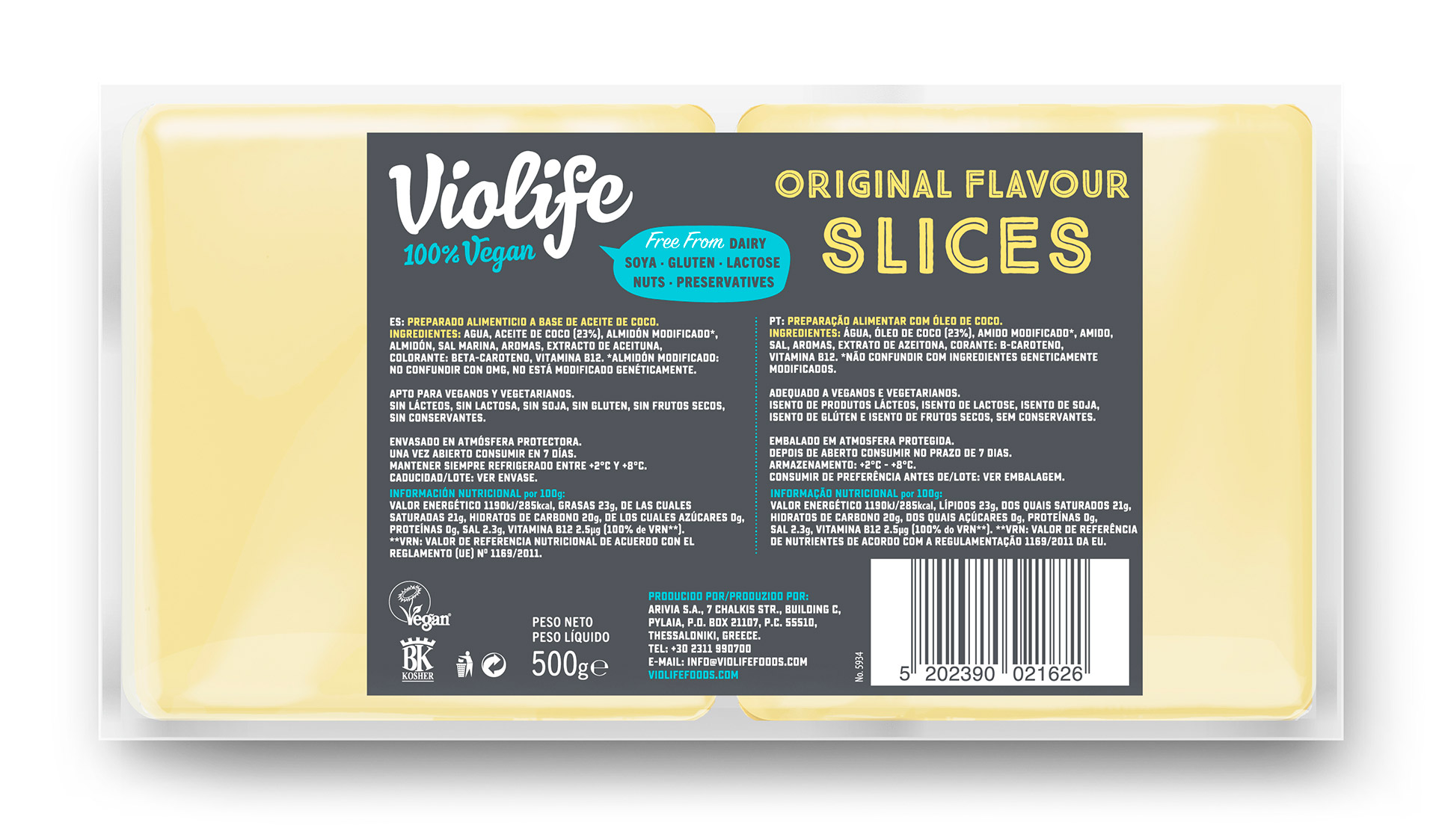 Violife Fatias Original 8x500 g Violife Fatias Original 8x500 g