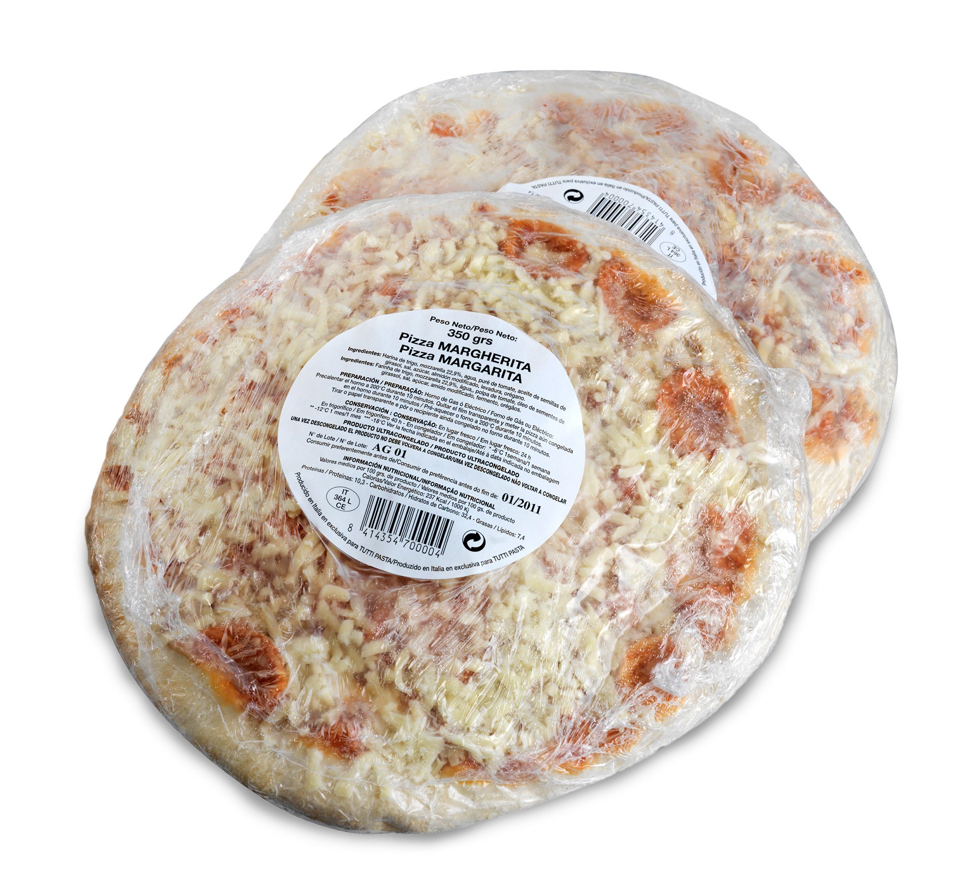 Pizza Margarita Congelada 12x350 g