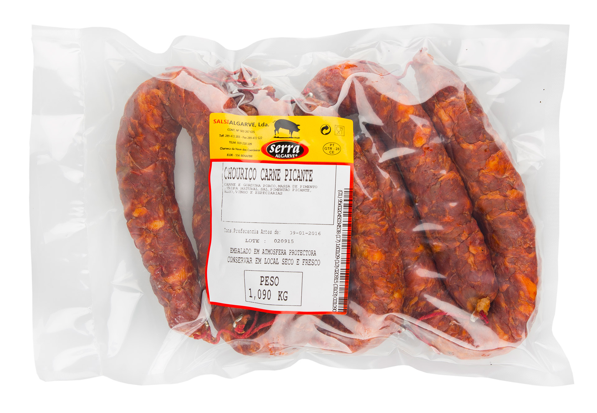 Chouri�o Tradicional Picante Salsialgarve Saco