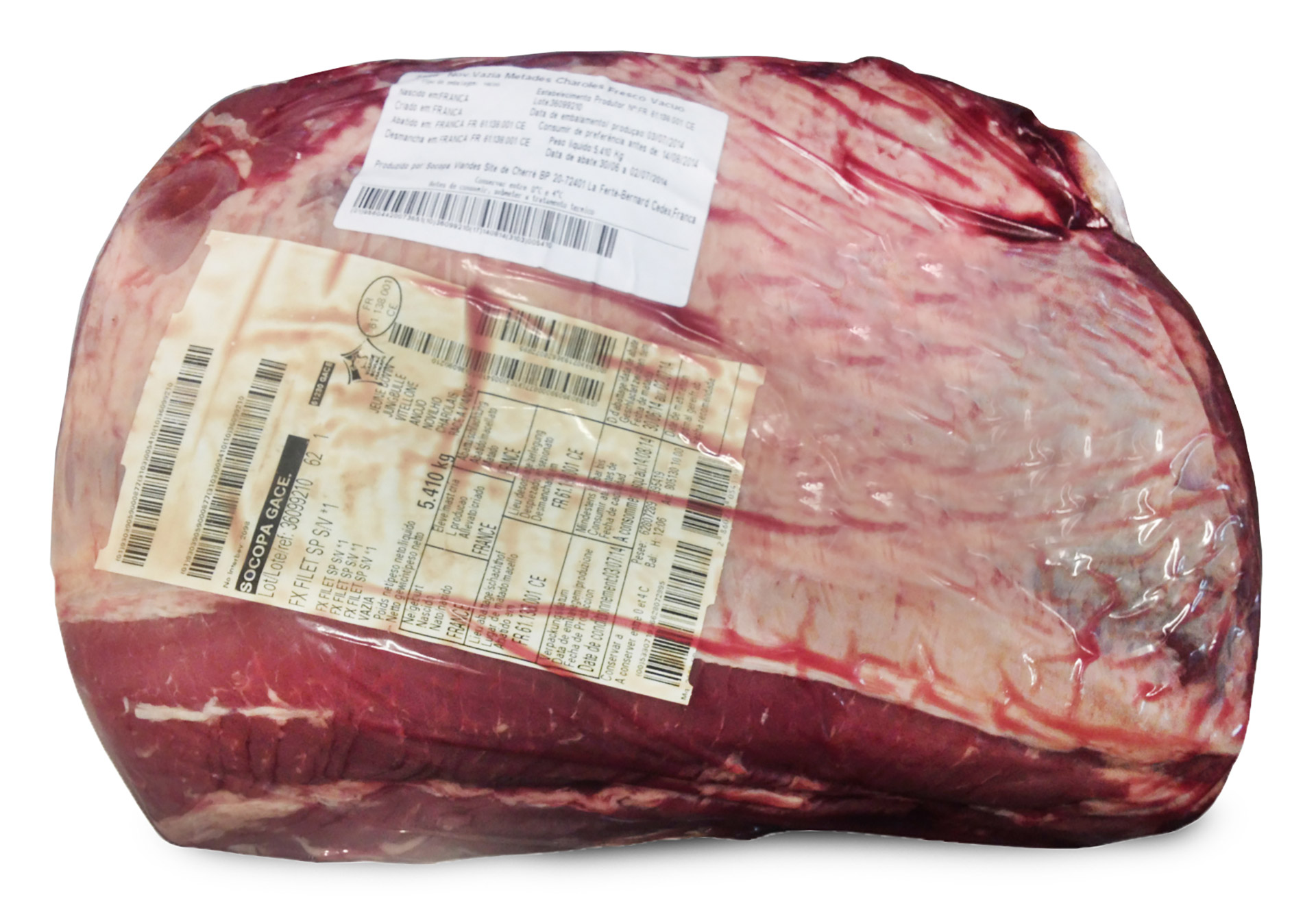 Novilho Vazia Metades Charolais Fresca Vácuo Novilho Vazia Metades Charolais Fresca Vácuo