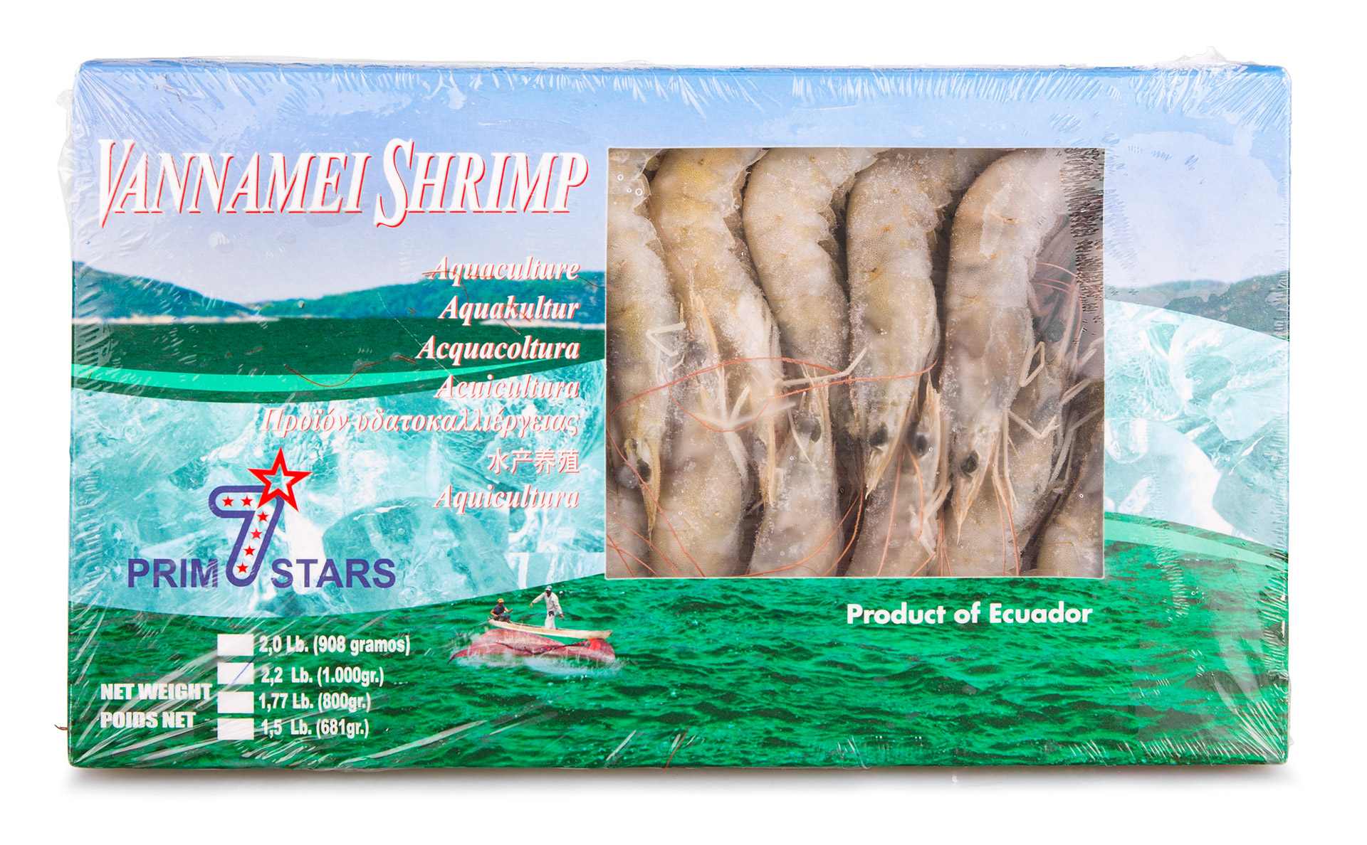 Camarão Vannamei 40/60 Congelado Primstar Cx 1 kg Camarão Vannamei 40/60 Congelado Primstar Cx 1 kg