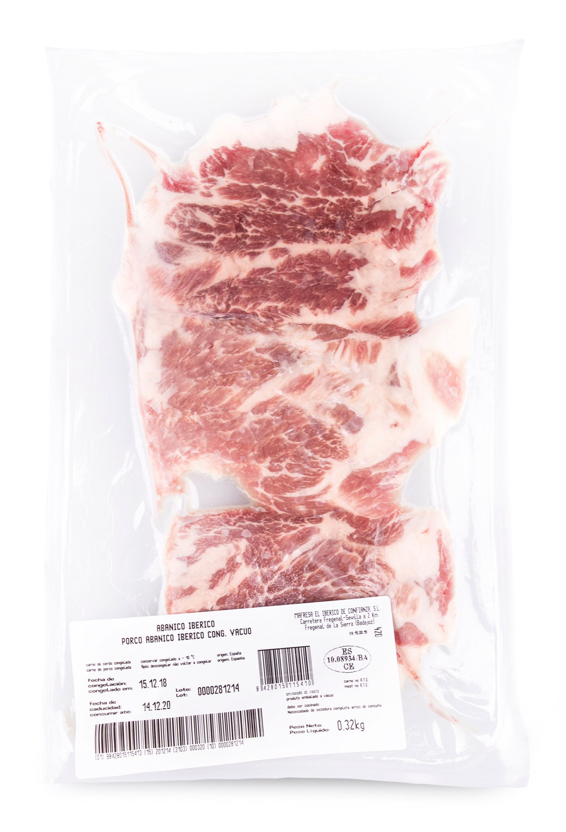 Porco Abanico Ib�rico Congelado Mafresa V�cuo