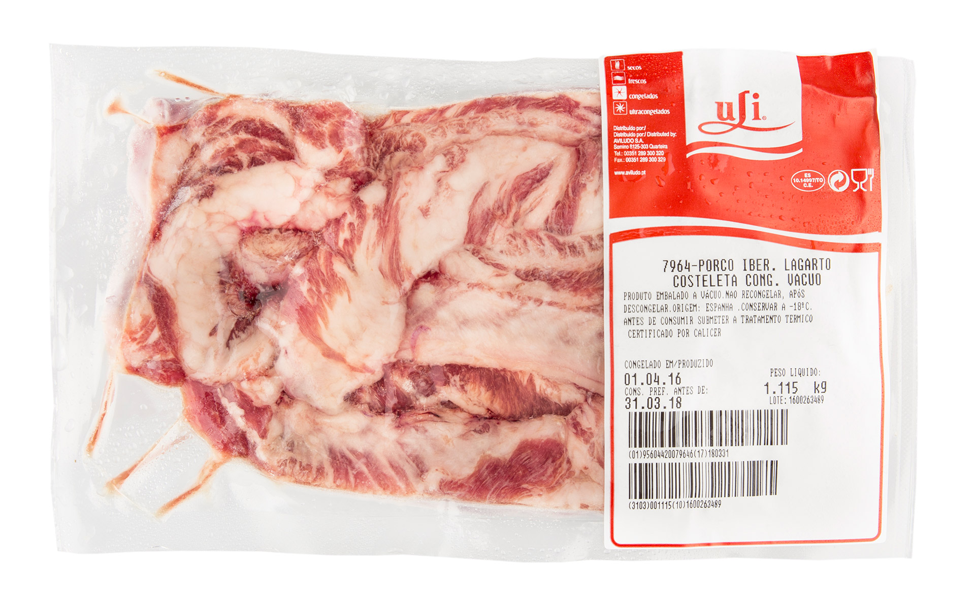 Porco Lagarto Costela Ibérico Congelada Uli Vácuo Porco Lagarto Costela Ibérico Congelada Uli Vácuo