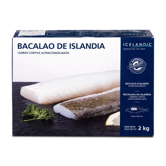 Bacalhau Lombo c/ Pele 200/300 g Congelado Cx 2 kg