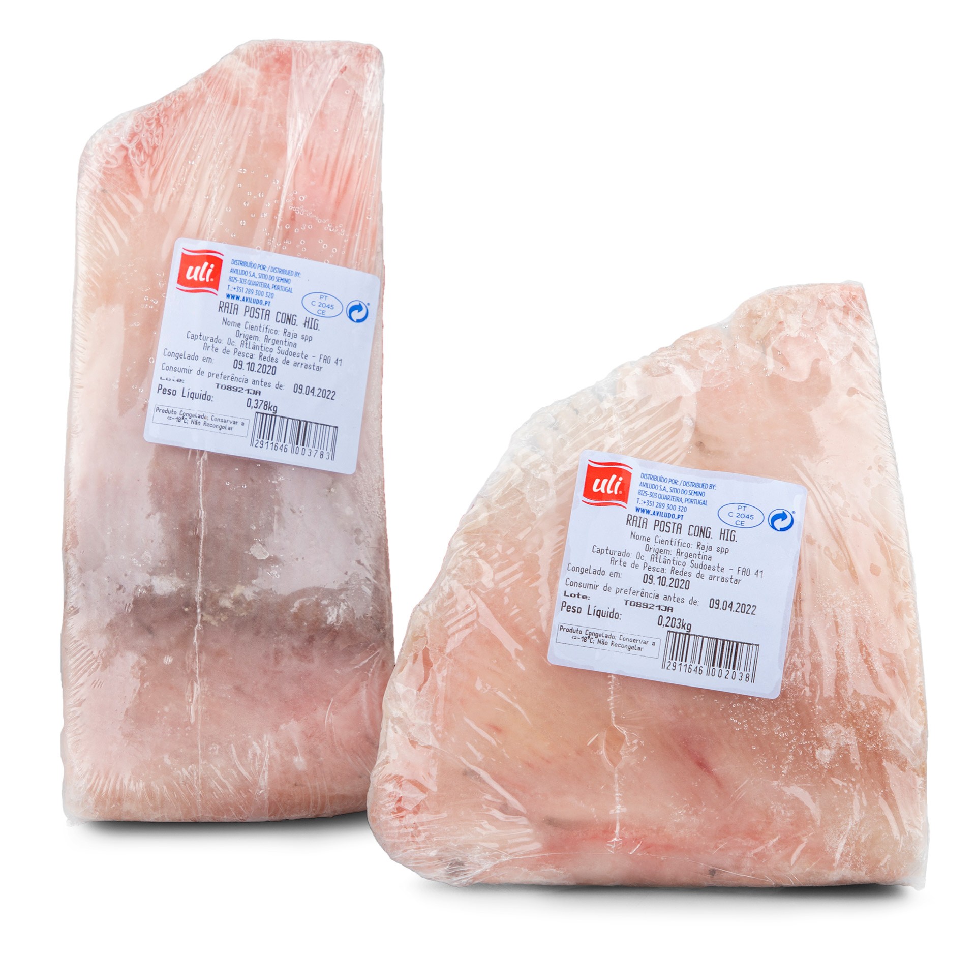 Raia Posta Higienizada Congelada Uli Cx 4 kg