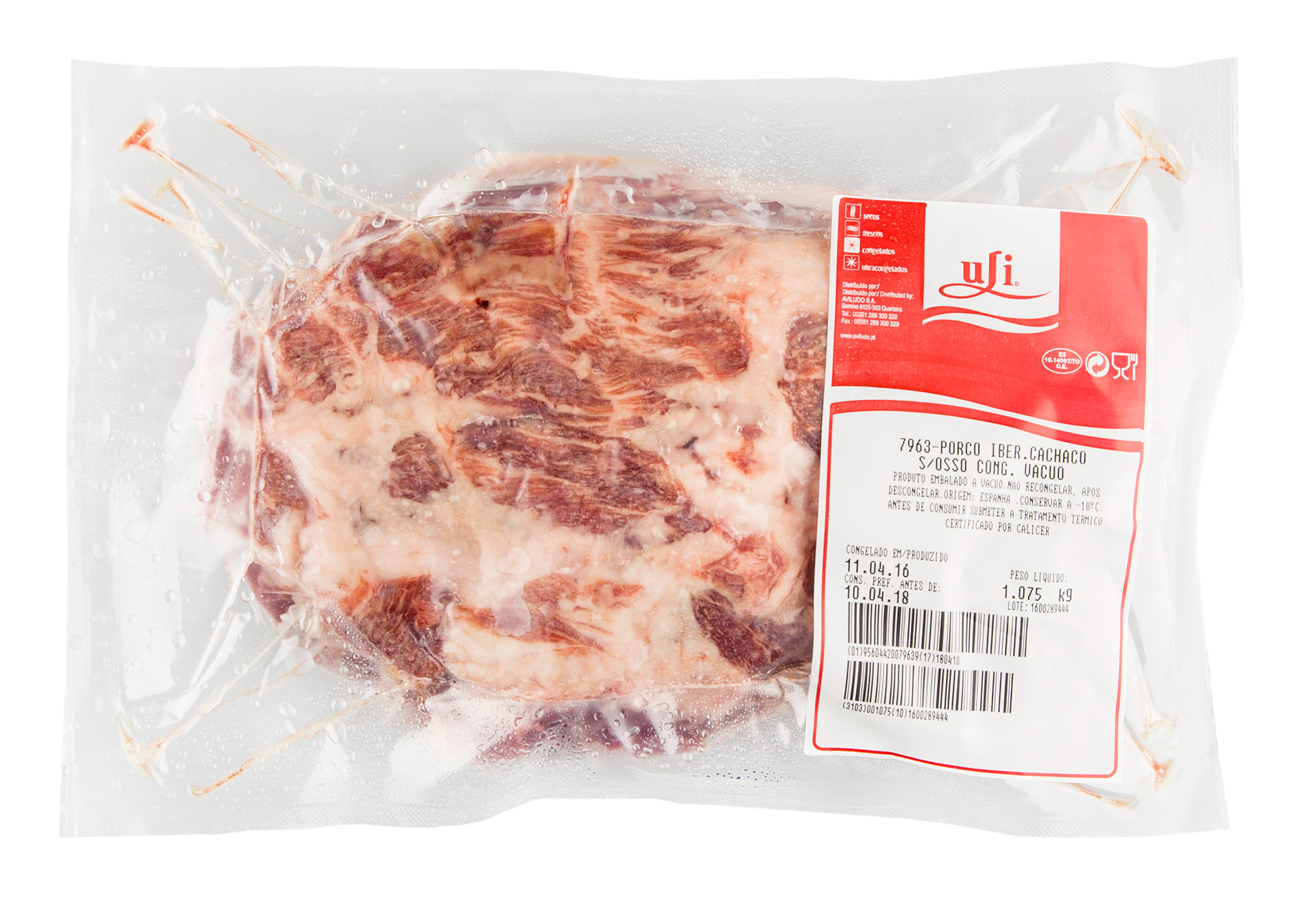 Porco Cachaço s/ Osso Ibérico Congelado Uli Vácuo Porco Cachaço s/ Osso Ibérico Congelado Uli Vácuo