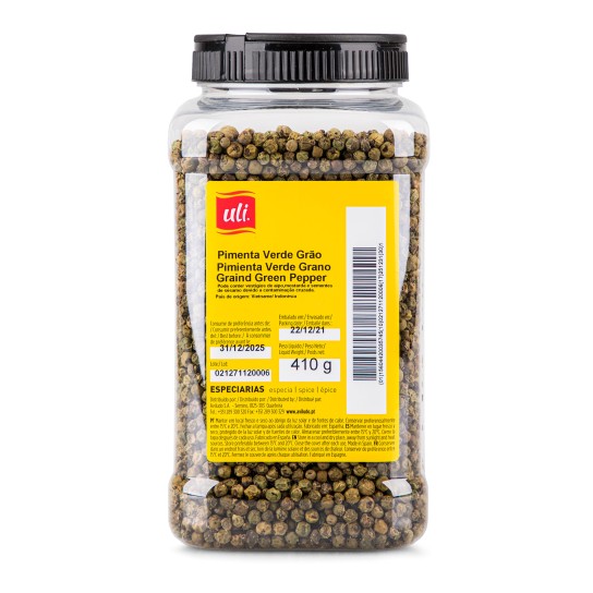 Pimenta Verde Grão Desidratada Uli 410 g Pimenta Verde Grão Desidratada Uli 410 g