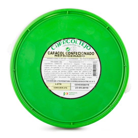 Caracol Pronto Refrigerado Balde 5 kg