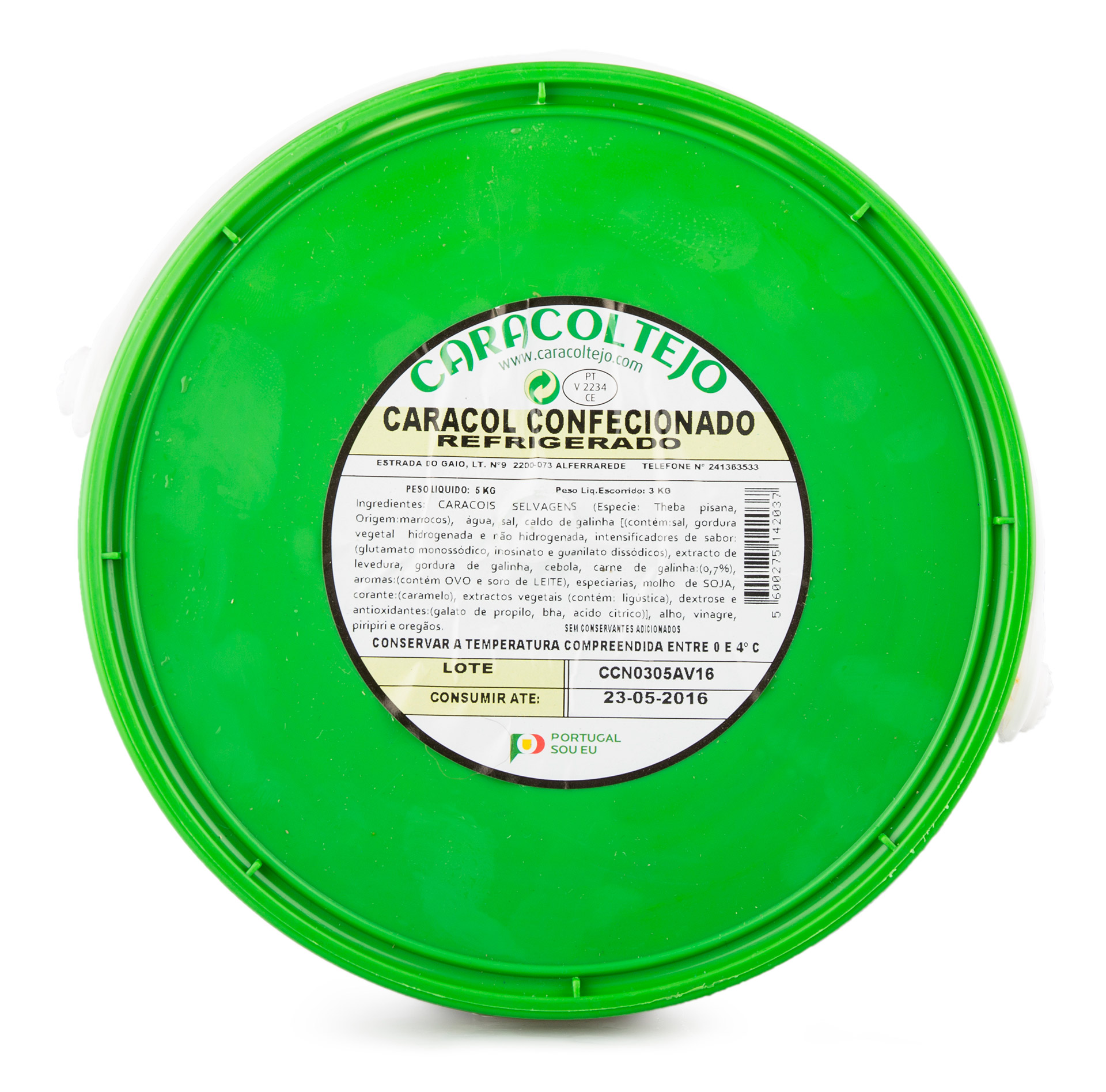 Caracol Pronto Refrigerado Balde 5 kg