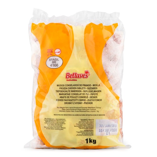 Frango Moelas Congeladas Brasil 15x1 kg