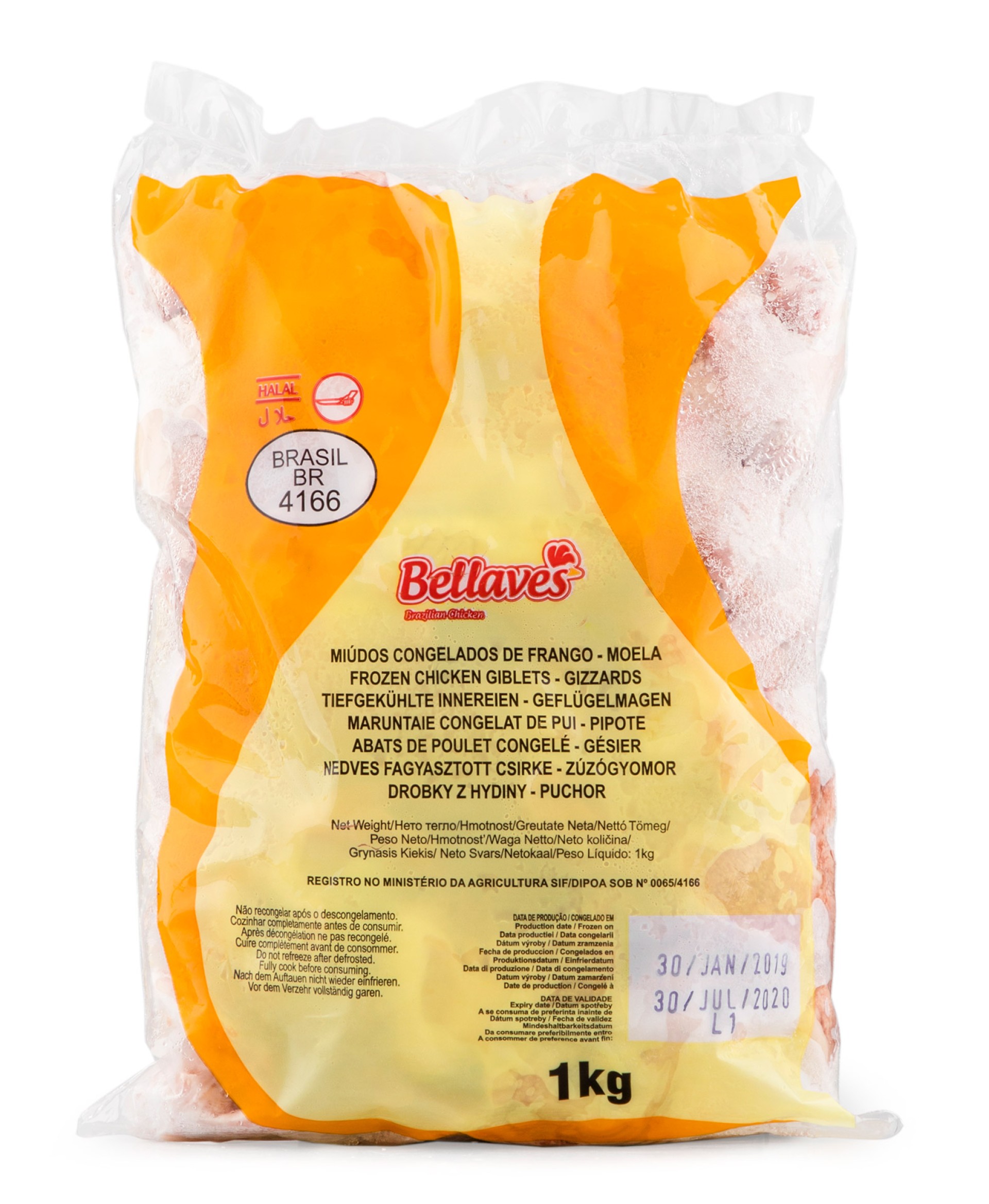 Frango Moelas Congeladas Brasil 15x1 kg