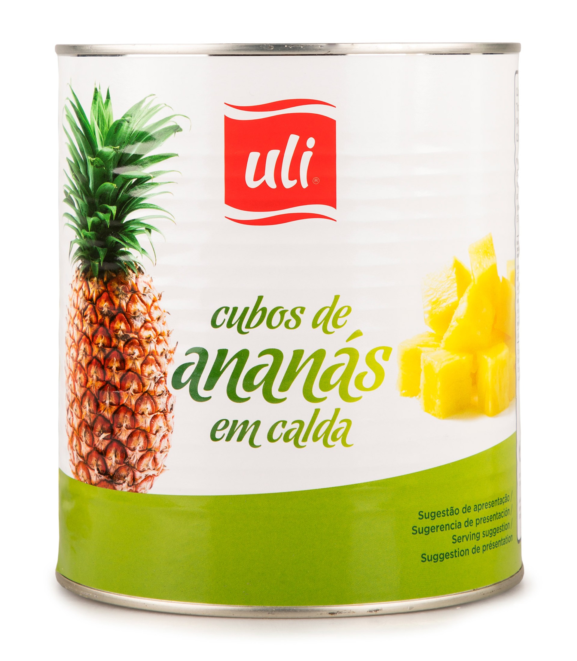 Ananás Calda Cubos Uli Lata 3x3050 g Ananás Calda Cubos Uli Lata 3x3050 g