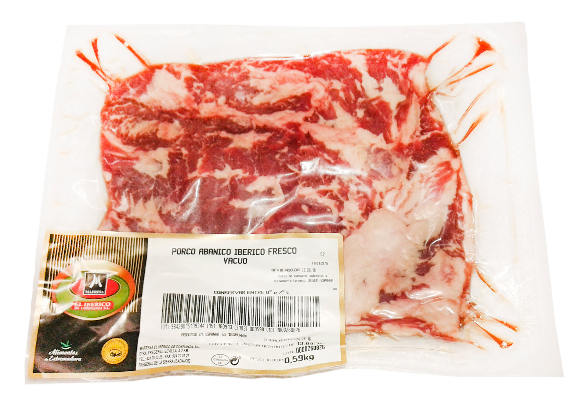 Porco Abanico Ibérico Fresco Vácuo Porco Abanico Ibérico Fresco Vácuo