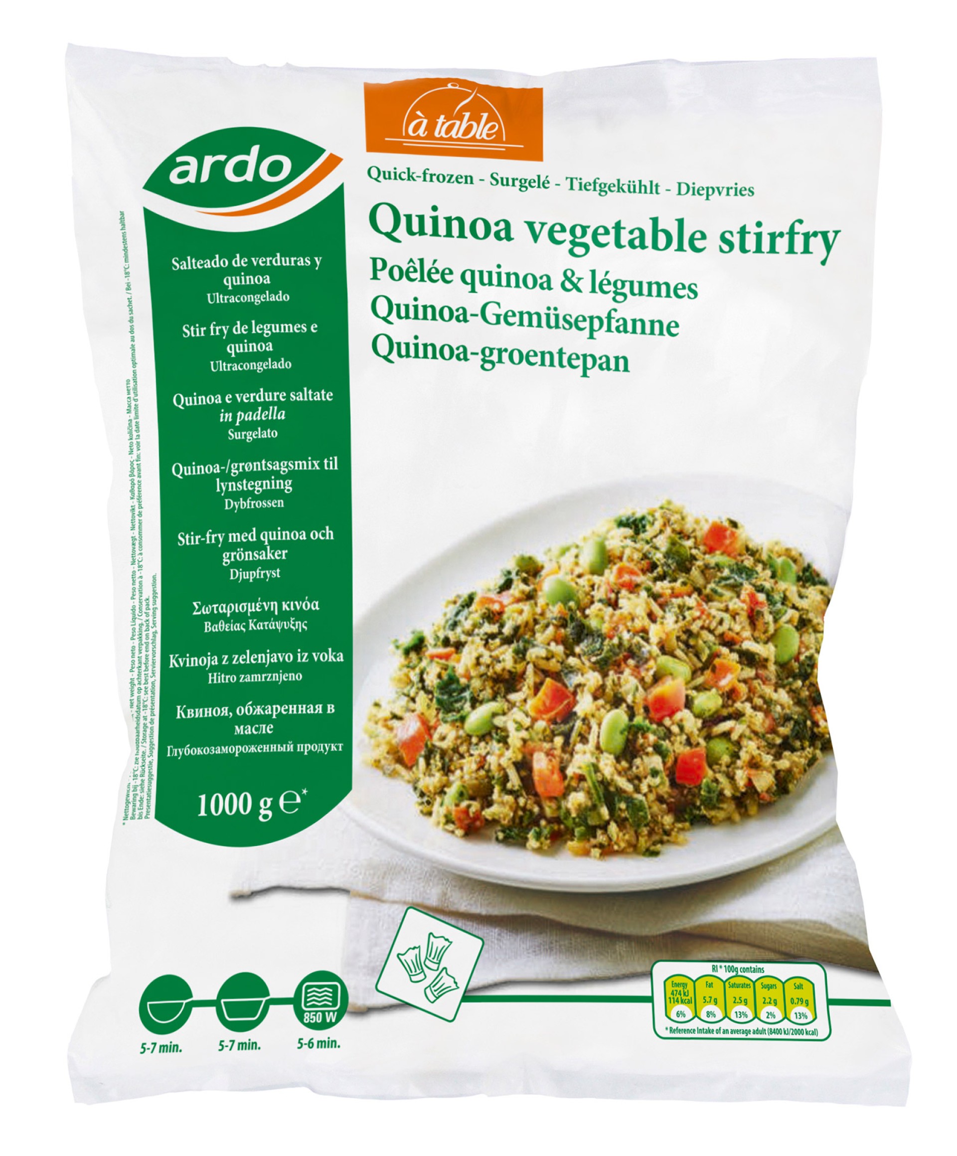 Salteado Quinoa c/ Legumes Congelado Ardo 10x1 kg