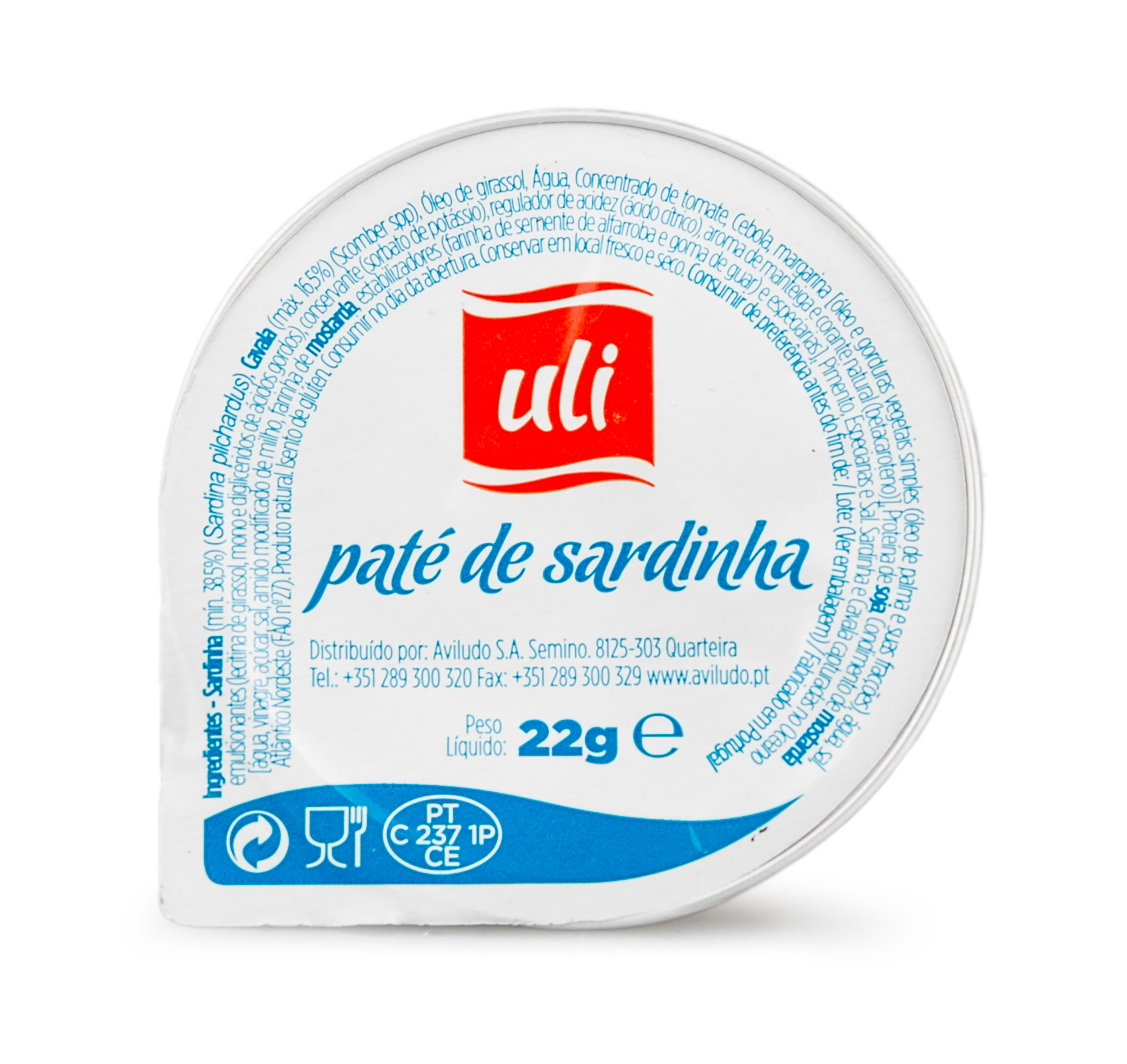 Patê Sardinha Uli 100x22 g Patê Sardinha Uli 100x22 g