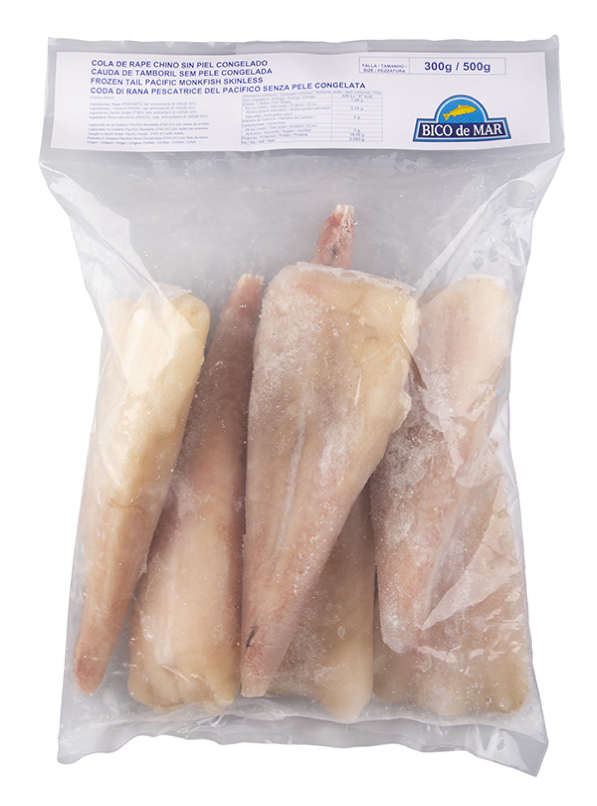 Tamboril s/ Pele 300/500 g Congelado China Cx 10 kg