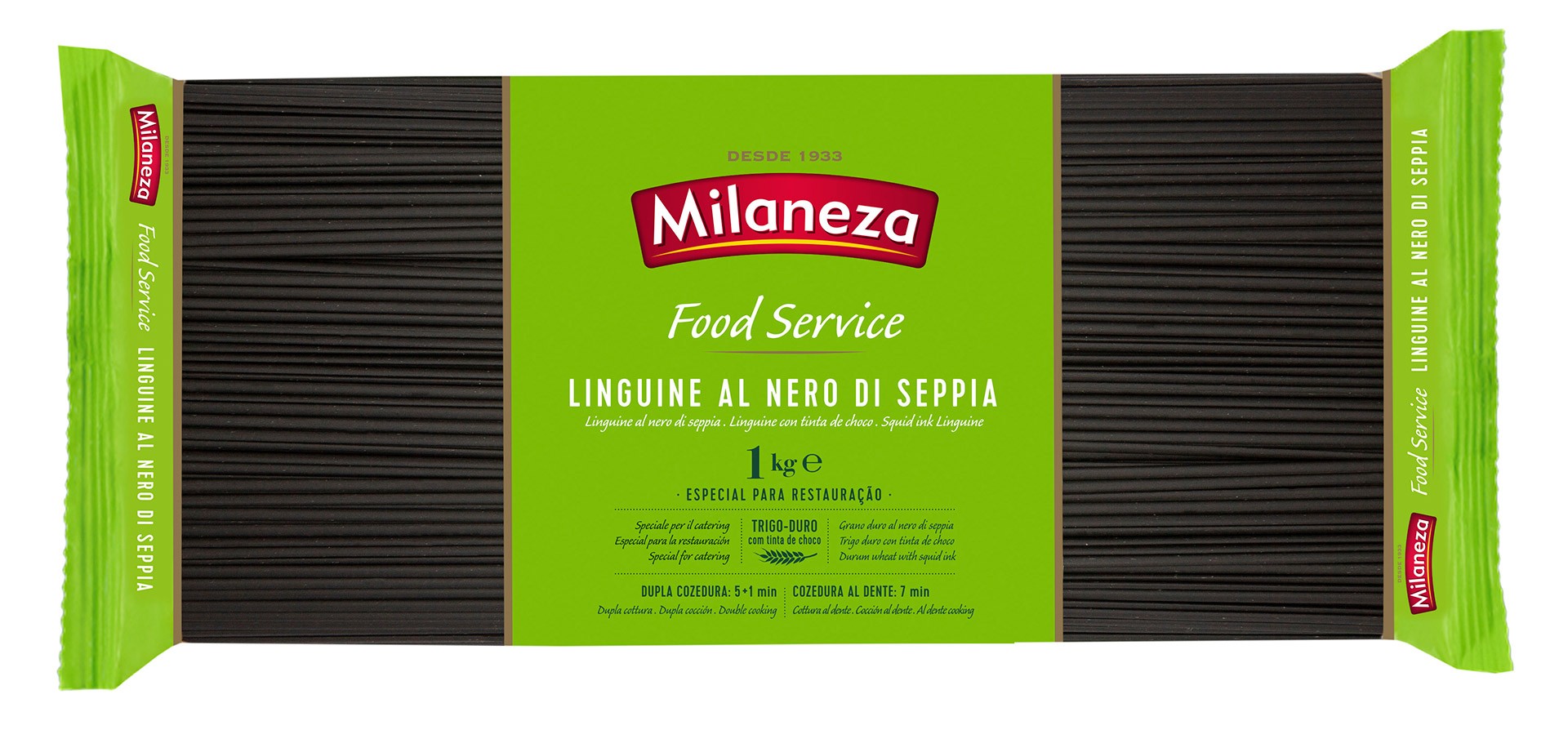Massa Linguine Al Nero Di Seppia 10x1 kg Massa Linguine Al Nero Di Seppia 10x1 kg
