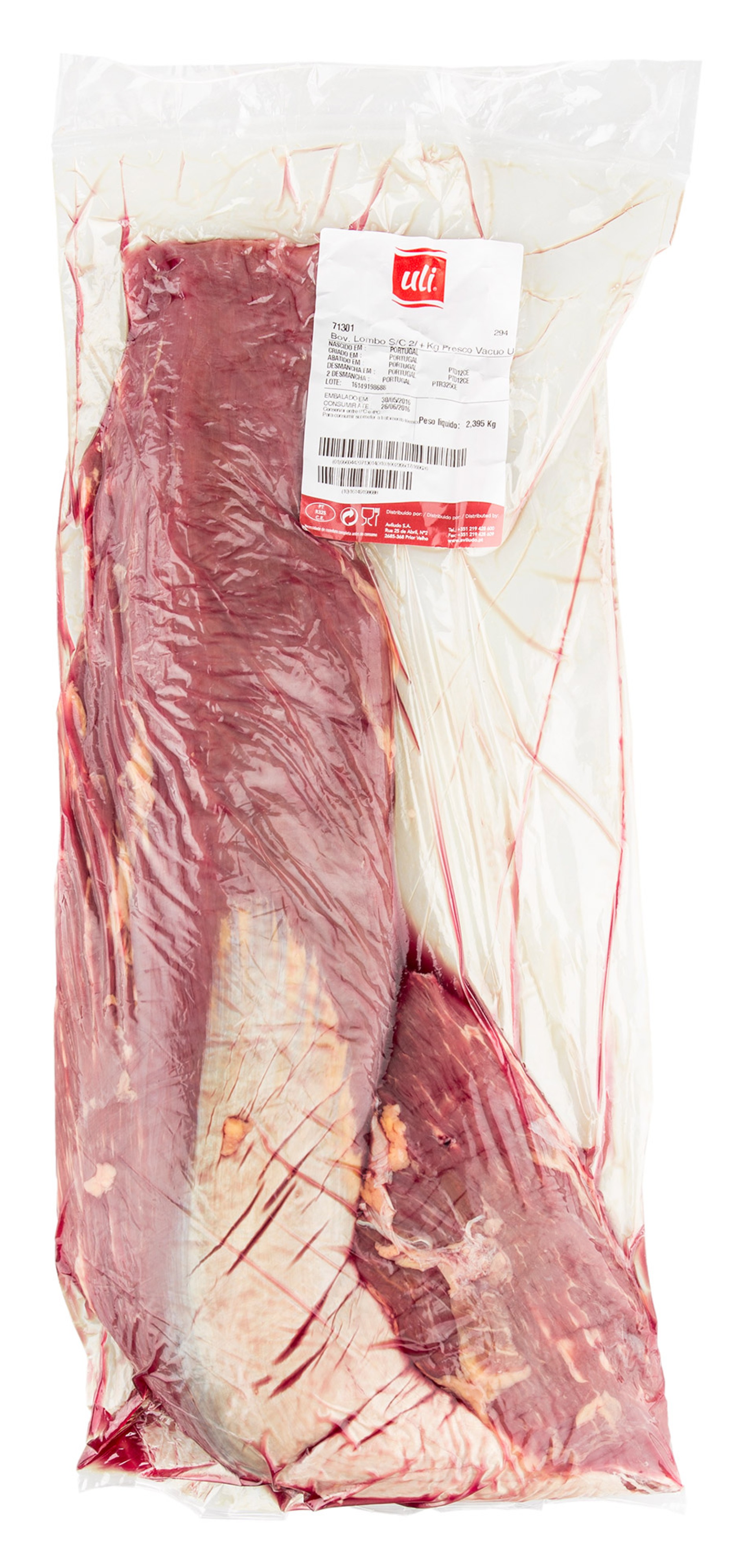 Bovino Lombo s/ Cord�o 2/+ kg Fresco Uli V�cuo