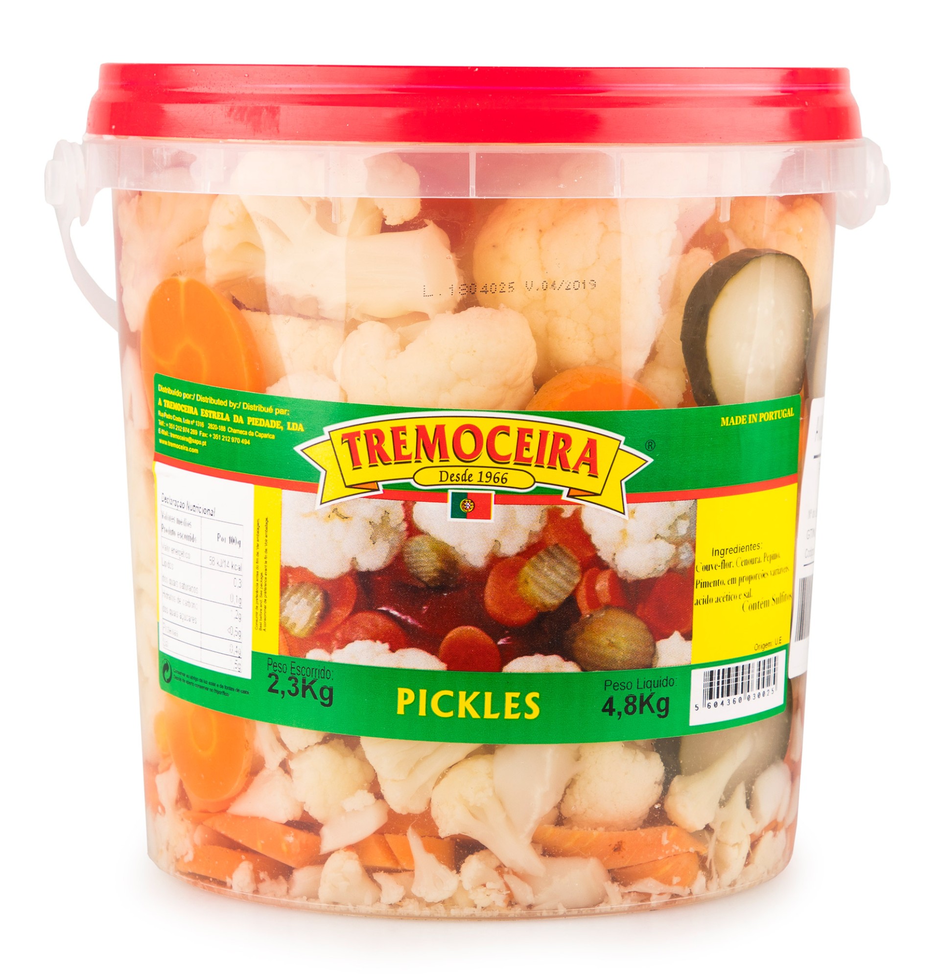 Pickles 4 Frutos Tremoceira Balde 4,8 kg