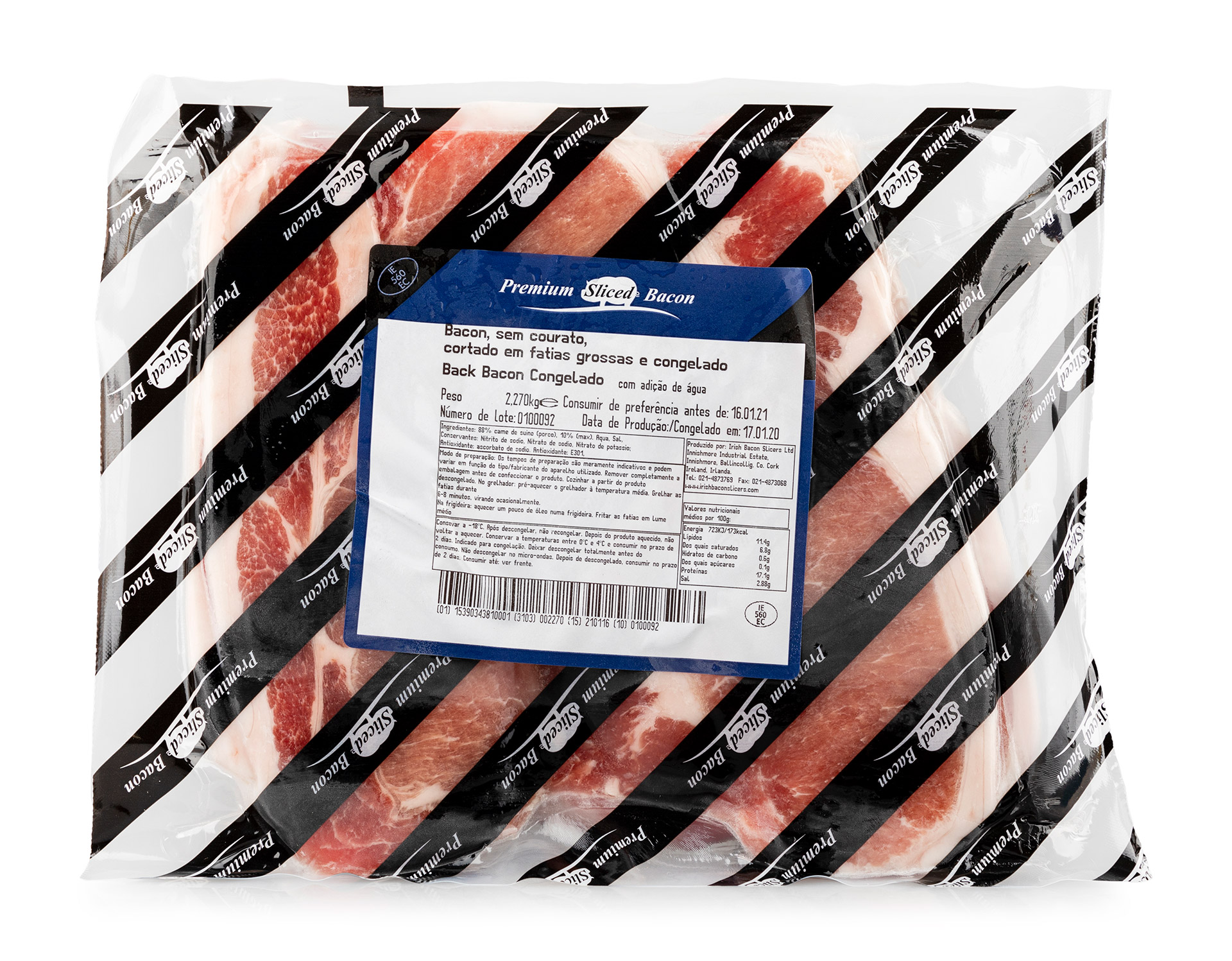 Back Bacon Irish Congelado 4x2,27 kg