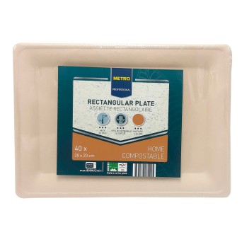 Prato Retangular 20X28 cm METRO Profissional Emb. 40 Un
