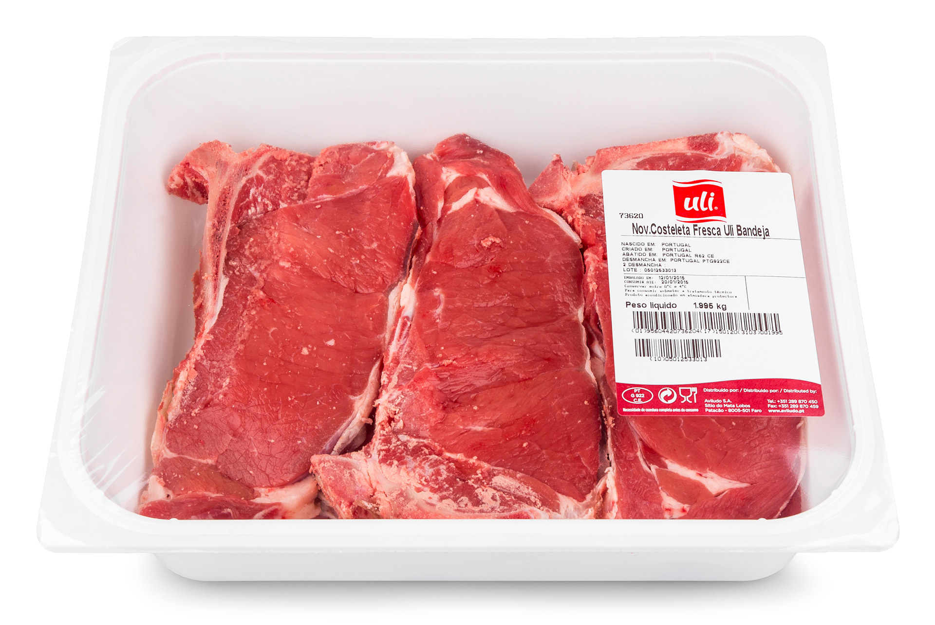 Novilho Costeletas Frescas Uli Bandeja