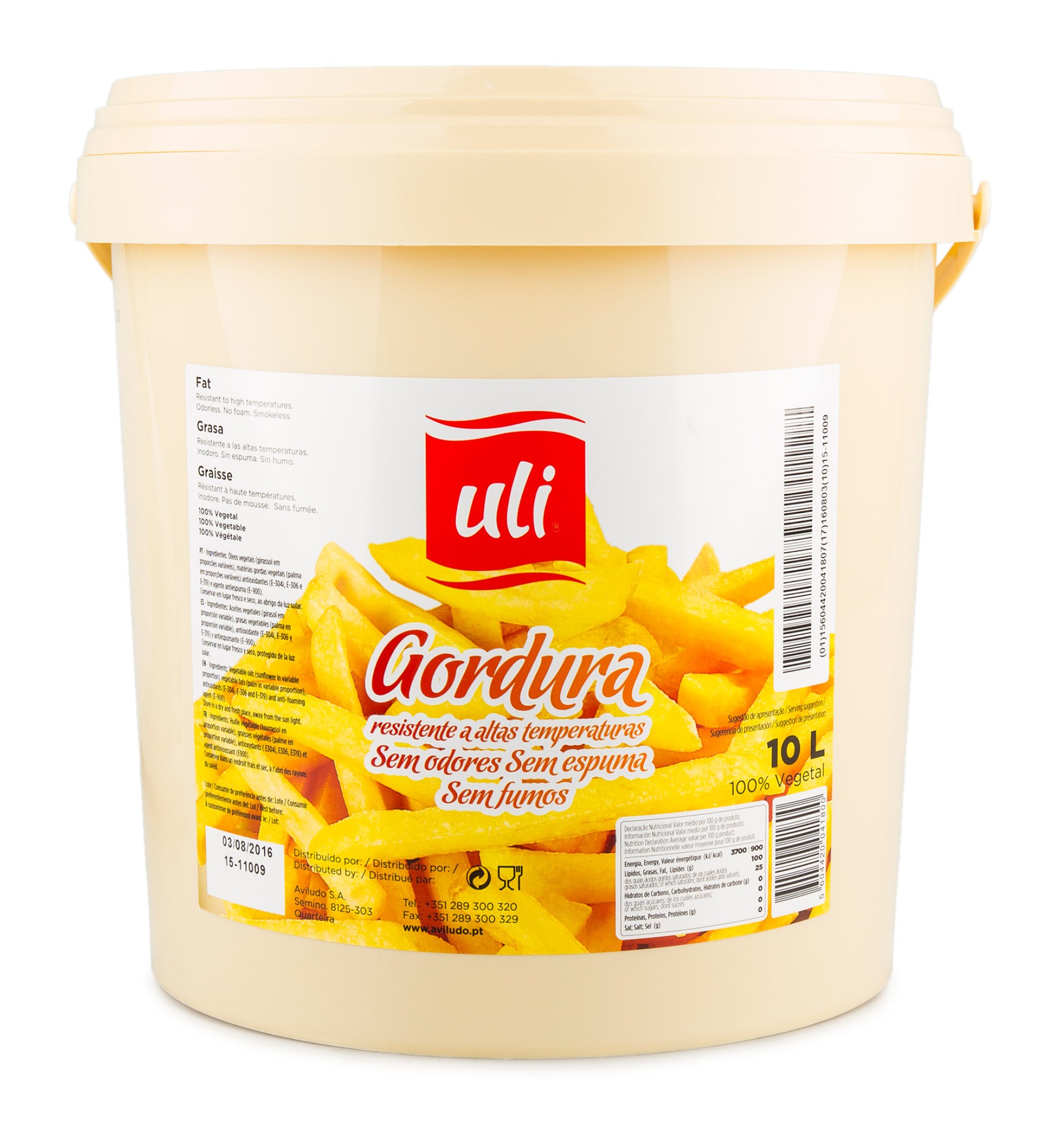 Gordura Vegetal Uli 1x10 l Gordura Vegetal Uli 1x10 l