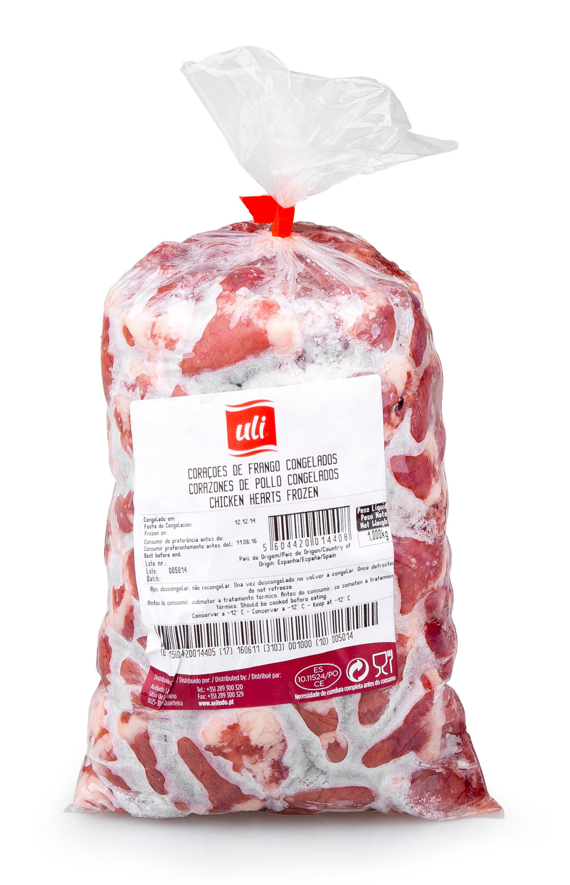 Frango Cora��es Congelados Uli 4x1 kg