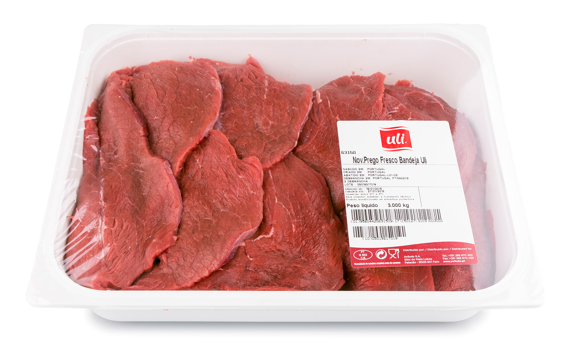 Novilho Prego Fresco Uli Bandeja