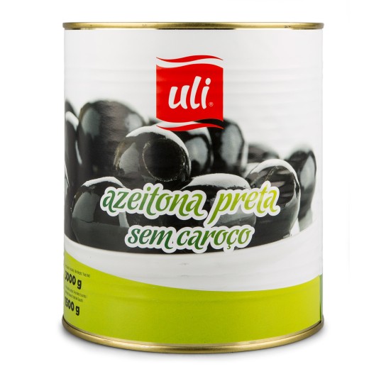 Azeitona Inteira Preta s/ Caroo Uli Lata 3x3 kg