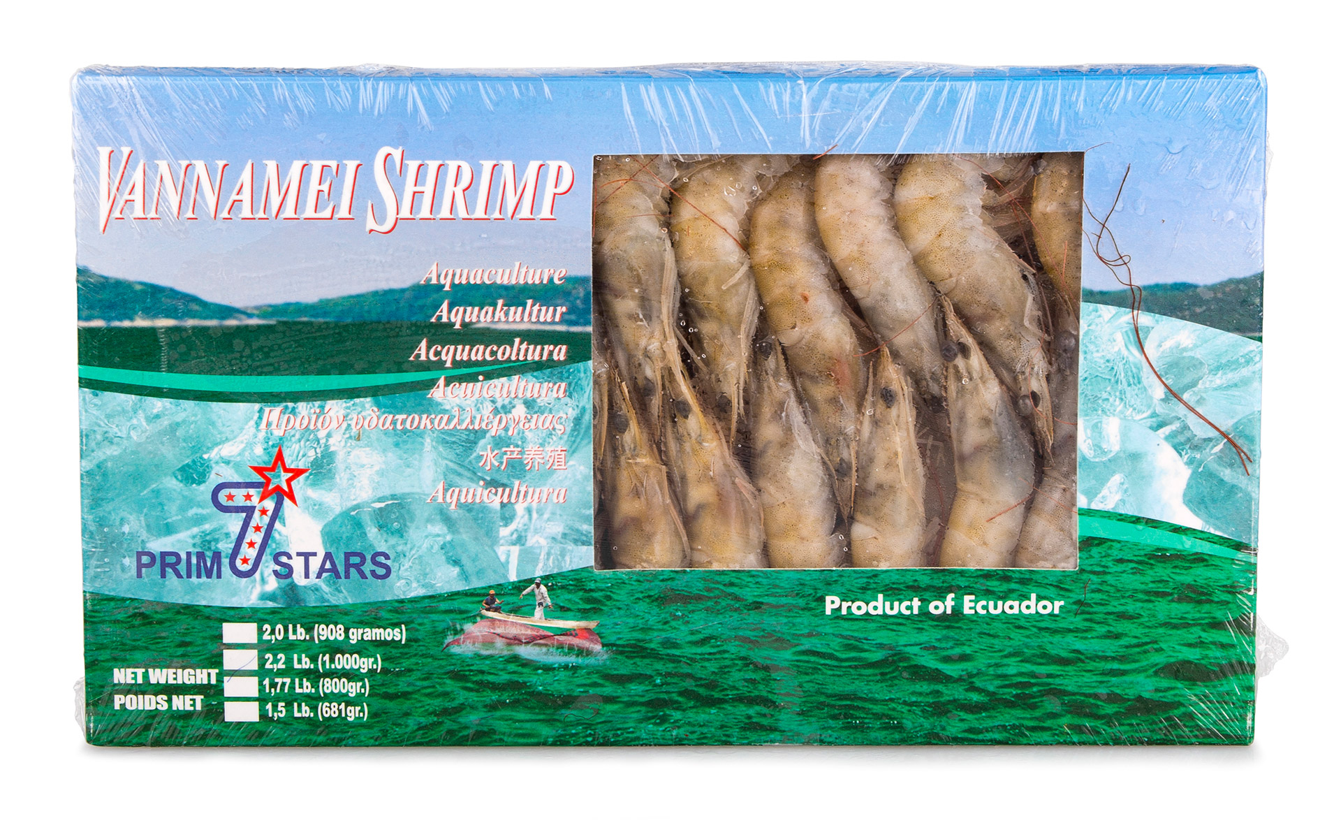 Camar�o Vannamei 60/80 Congelado Primstar Cx 1 kg