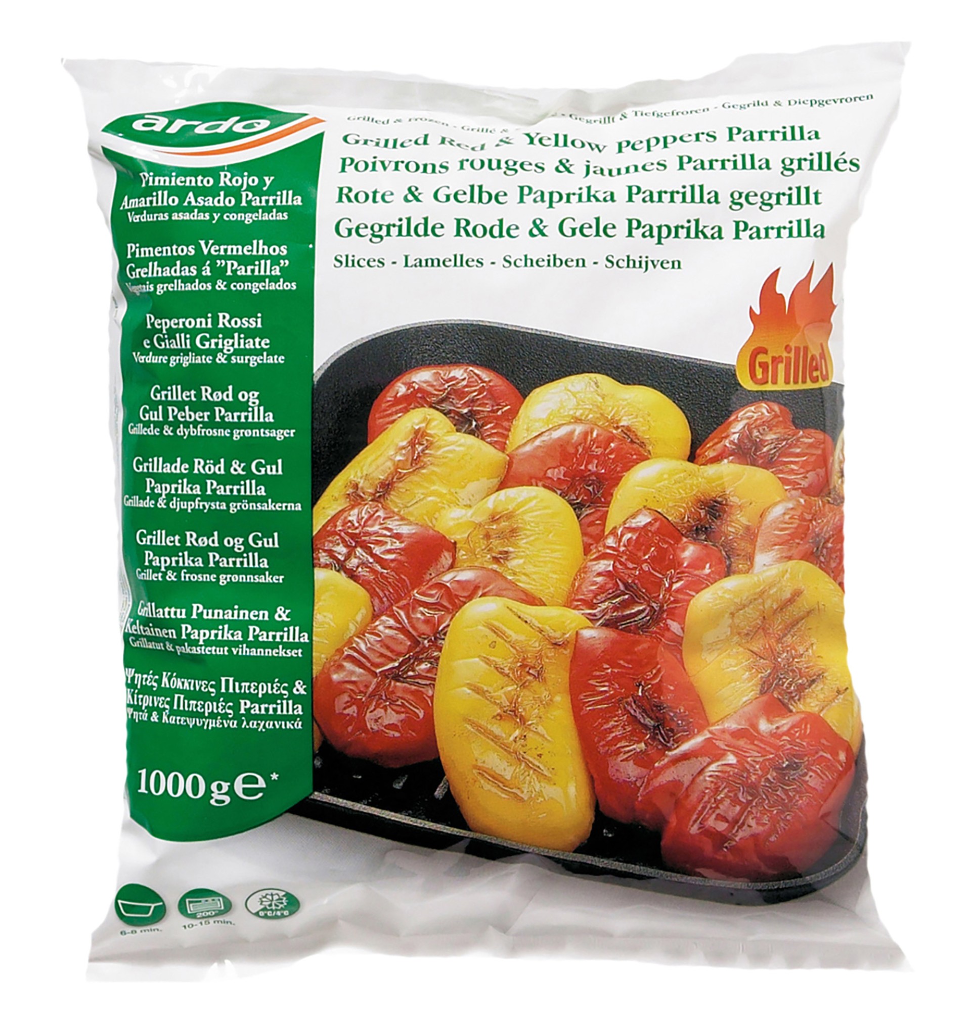 Pimentos Amarelos & Vermelhos Grelhados Congelados Ardo 5x1 kg