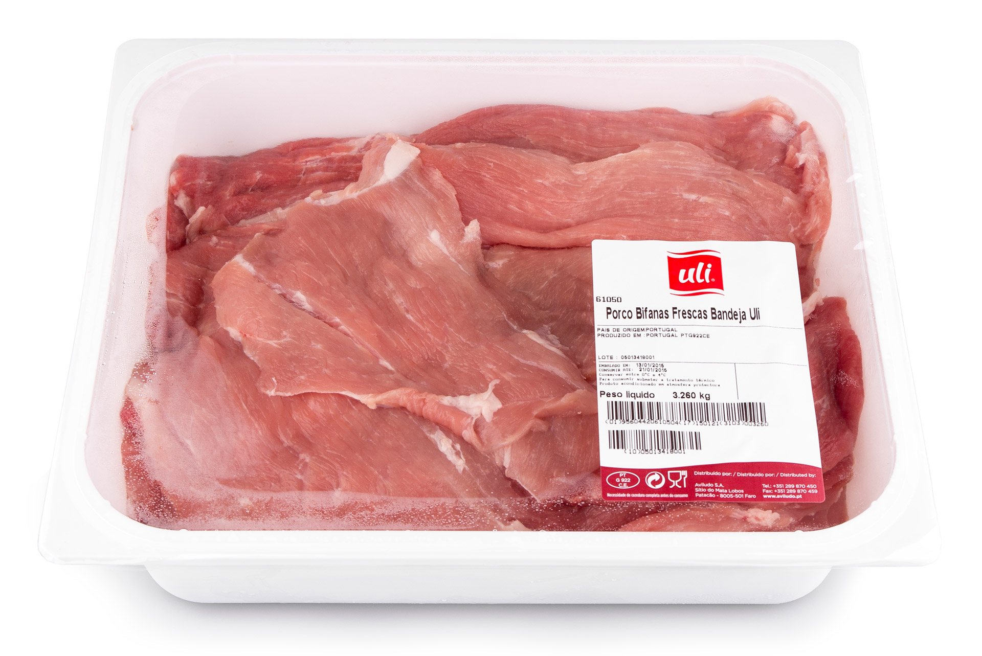 Porco Bifanas Frescas Uli Bandeja