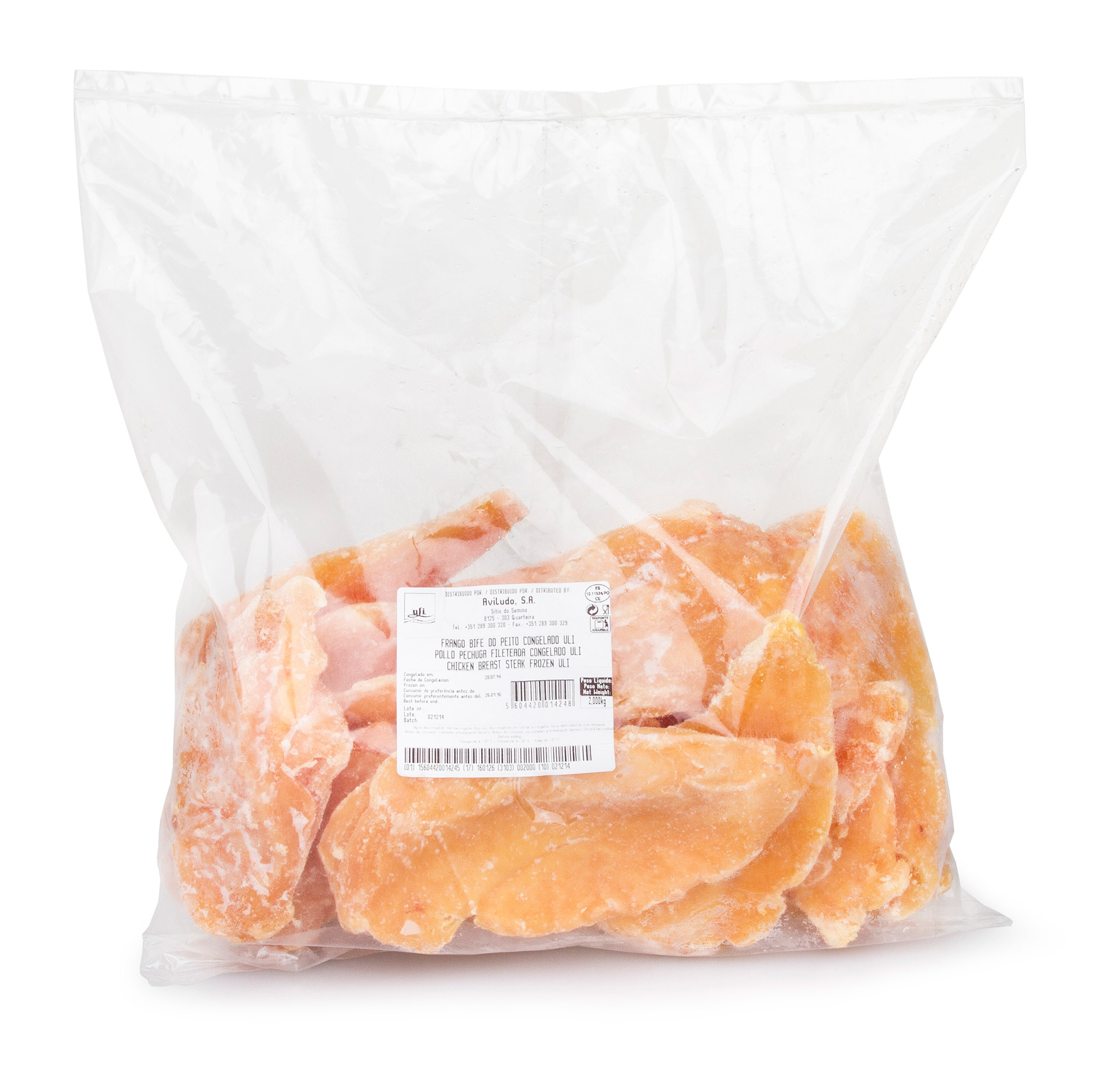 Frango Bife Peito Congelado Uli 2x2 kg Frango Bife Peito Congelado Uli 2x2 kg