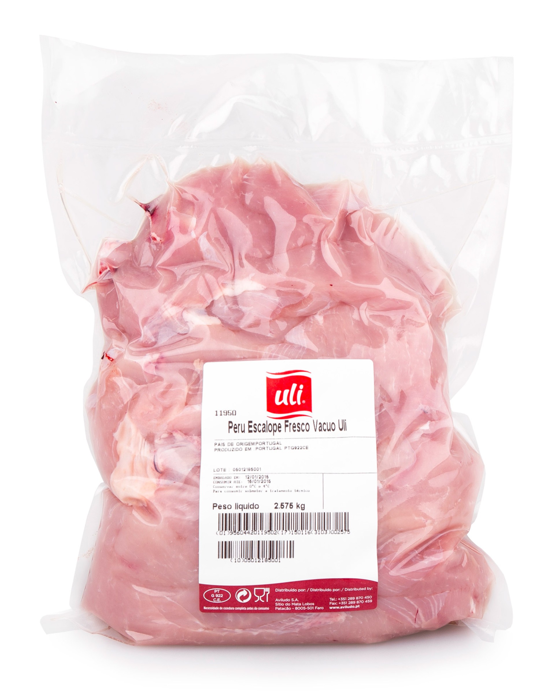 Peru Escalope Fresco Uli Vácuo Peru Escalope Fresco Uli Vácuo