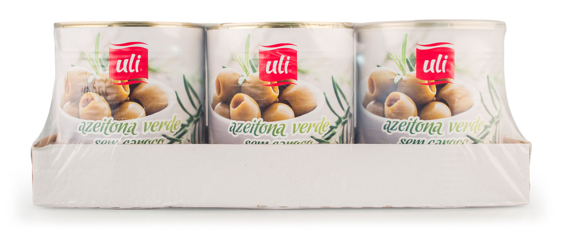 Azeitona Inteira Verde s/ Caro�o Uli Lata 3x3 kg