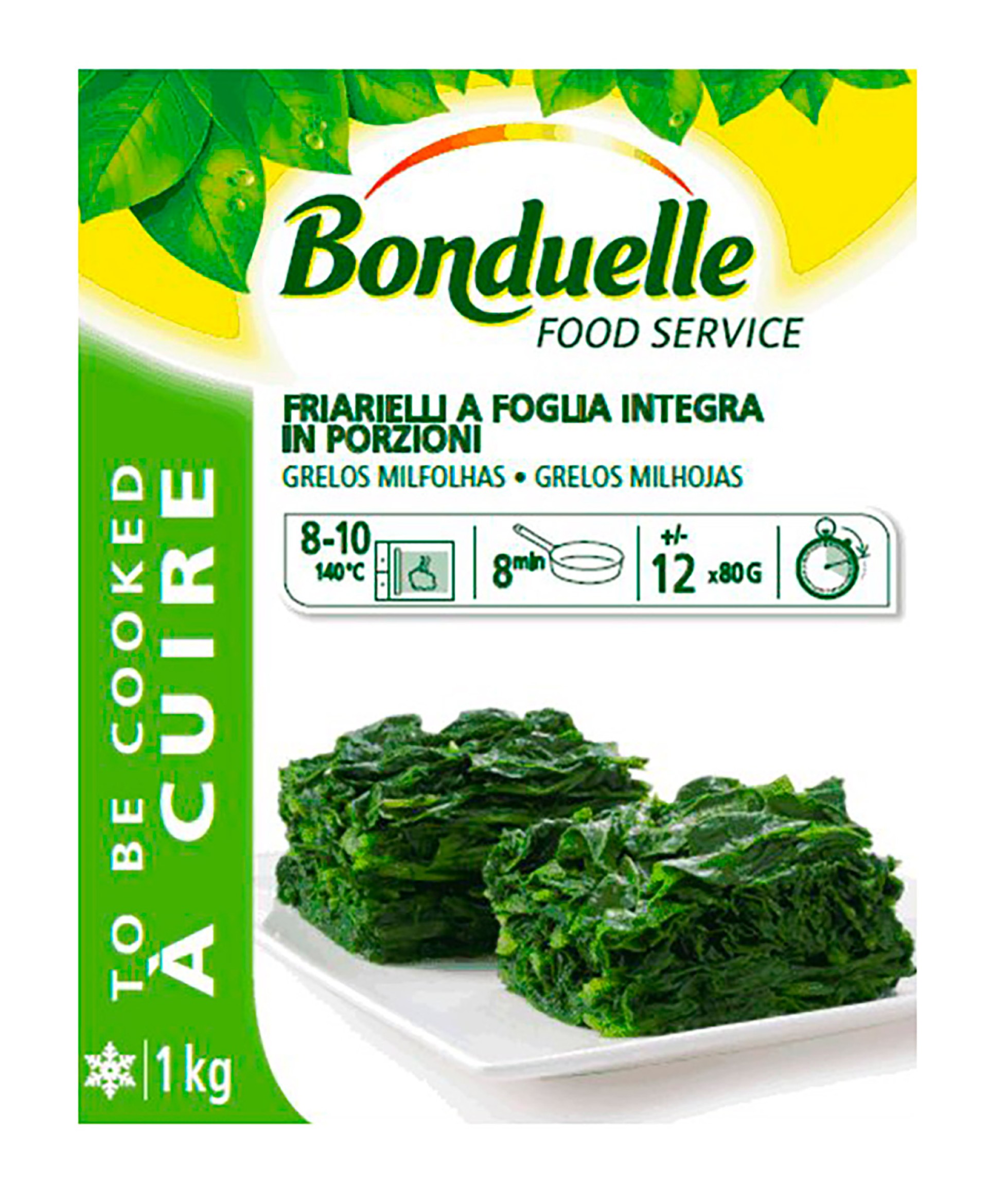 Grelos Mil-Folhas Congelados Bonduelle 6x1 kg