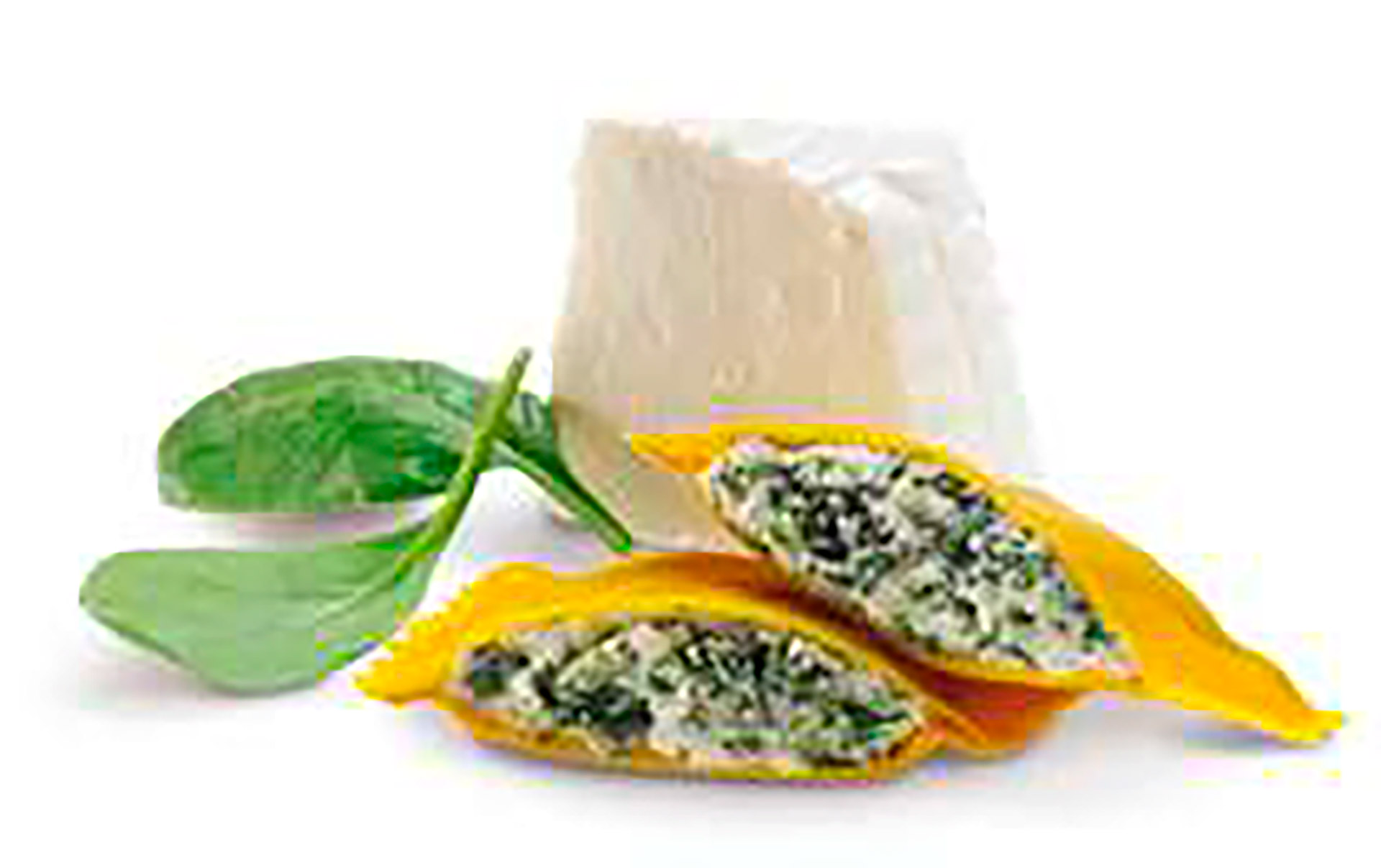 Massa Recheada Ravioloni Ricotta/Bufala/Espinafres Congelada Divine Cx 2 kg