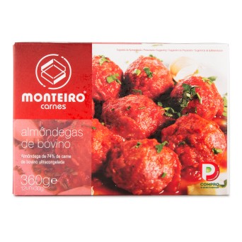 Almndegas Bovino Congeladas Monteiro Carnes 12x360 g