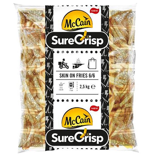 Batata Surecrisp c/ Pele 6/6 Congelada McCain FS 5x2,5 kg