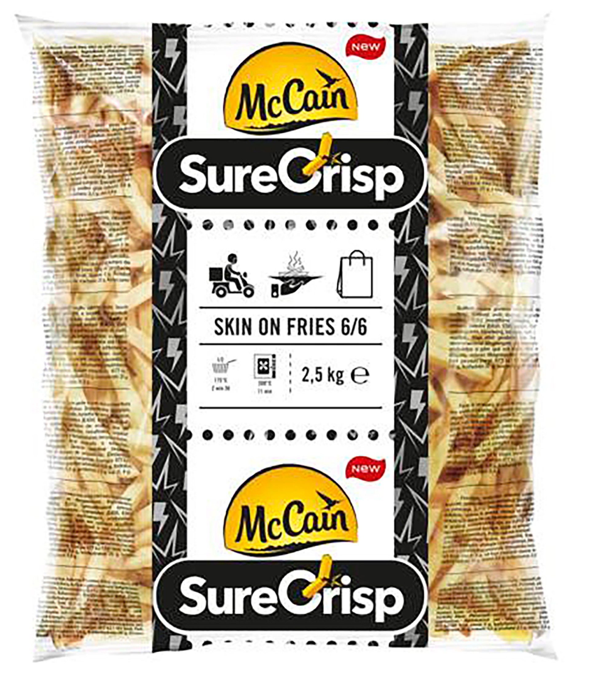 Batata Surecrisp c/ Pele 6/6 Congelada McCain FS 5x2,5 kg