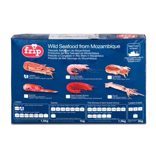 Lagosta Crua 150/300 Congelada Moçambique Cx 1,5 kg Lagosta Crua 150/300 Congelada Moçambique Cx 1,5 kg